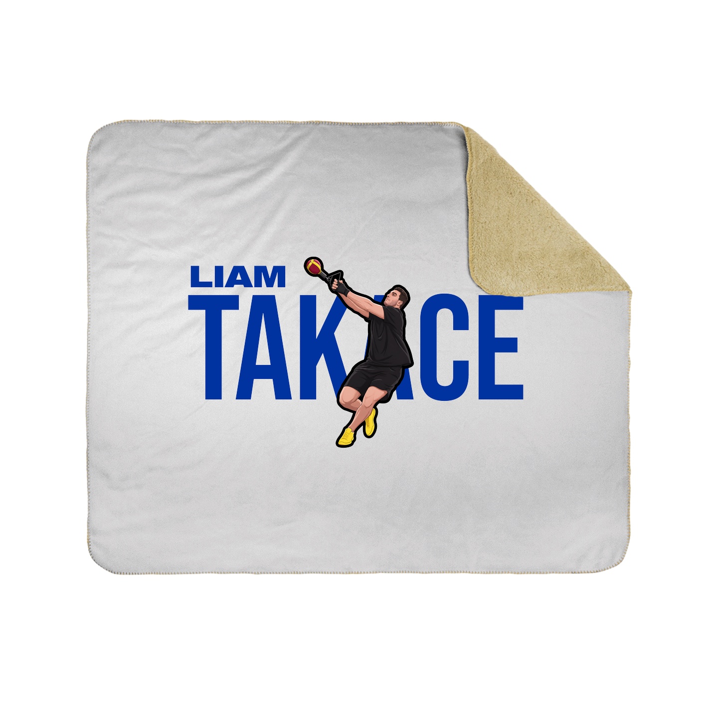 Throw Blanket — Player Name in White