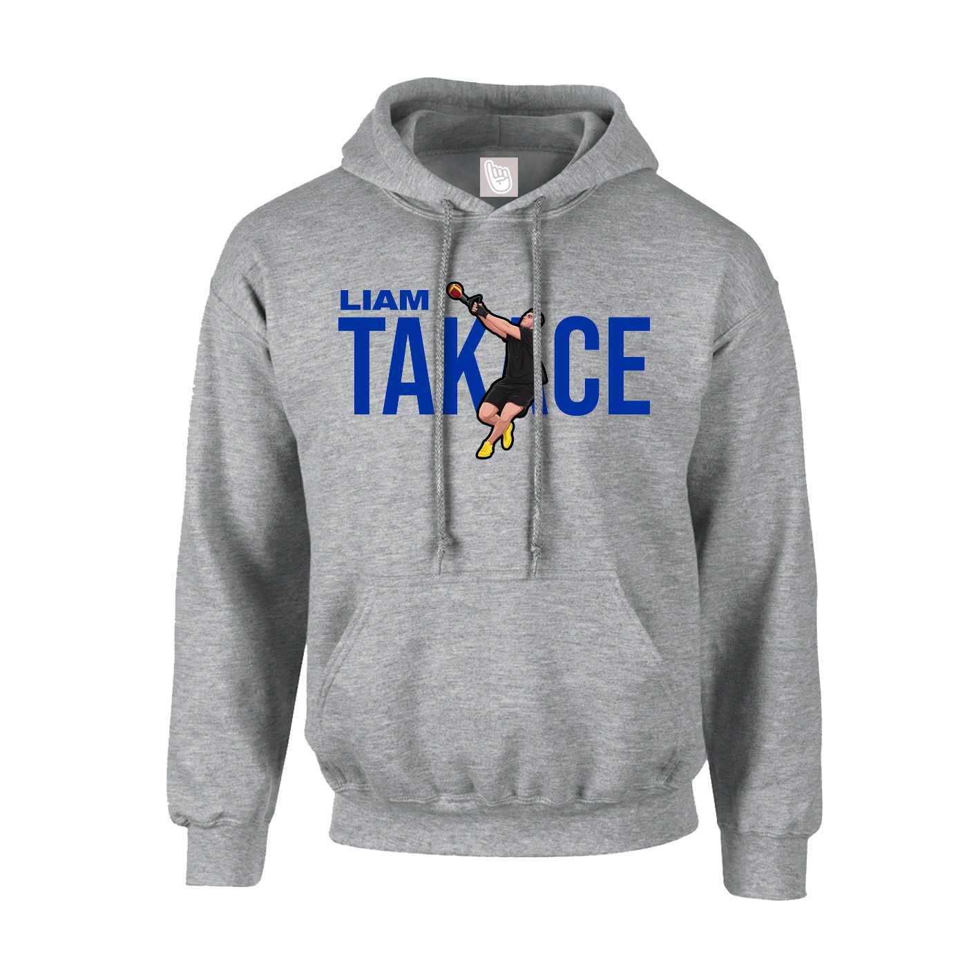 Hoodie — Player Name in Grey