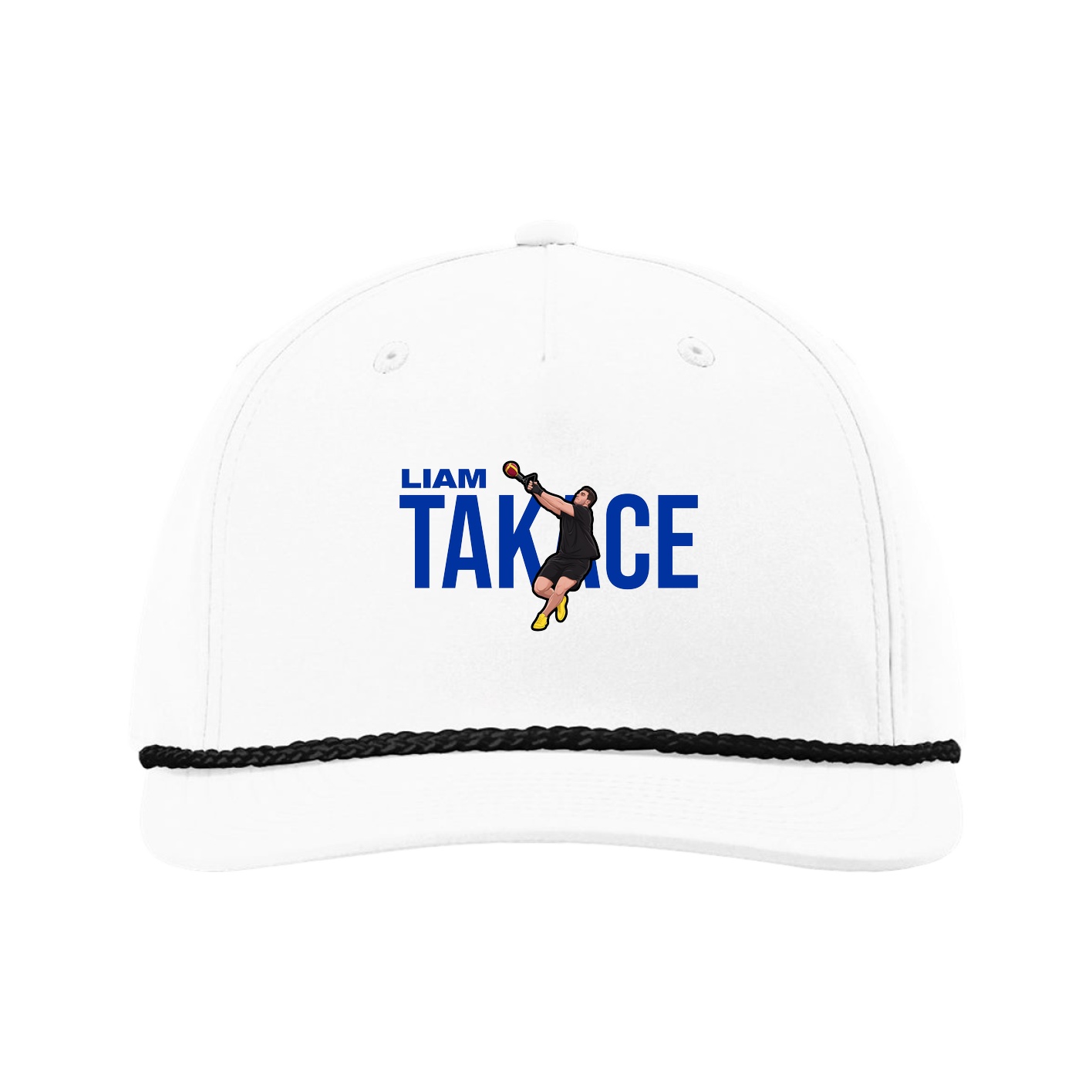 Five-Panel Classic Rope Cap — Player Name in White