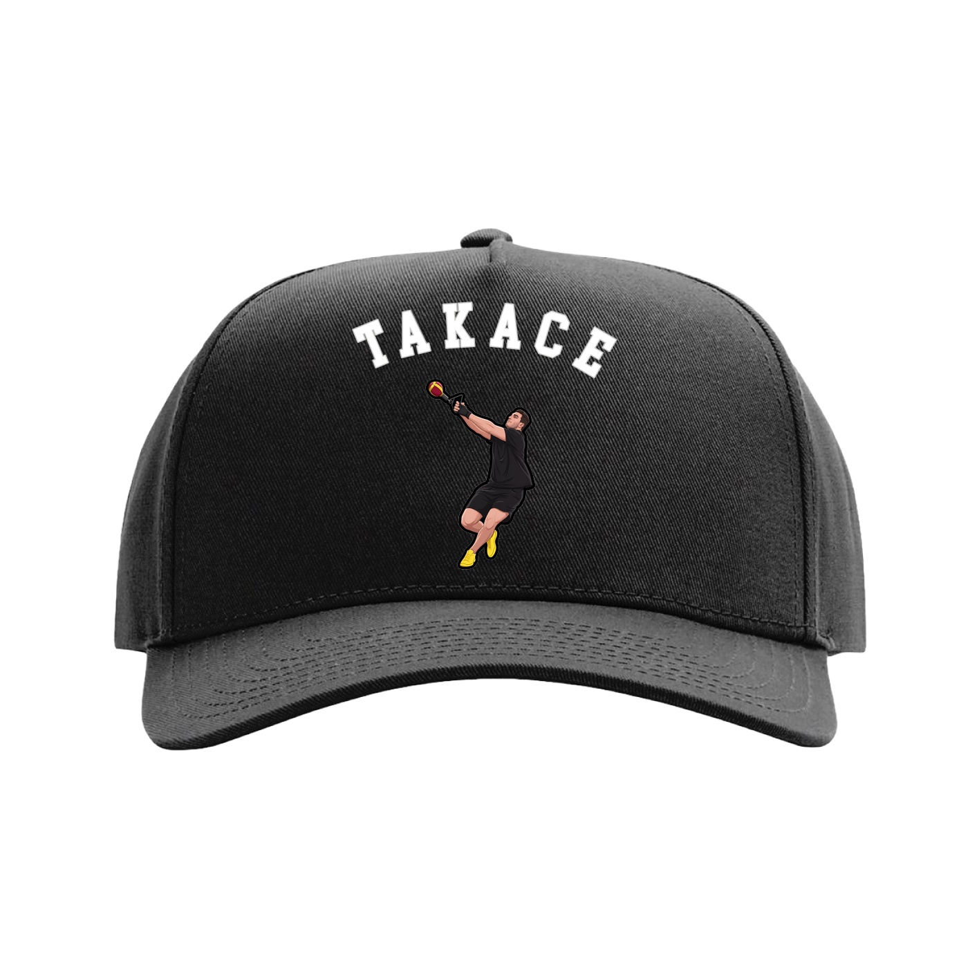 Full Fabric Five-Panel Champ Cap — Shirsey Arch in Black