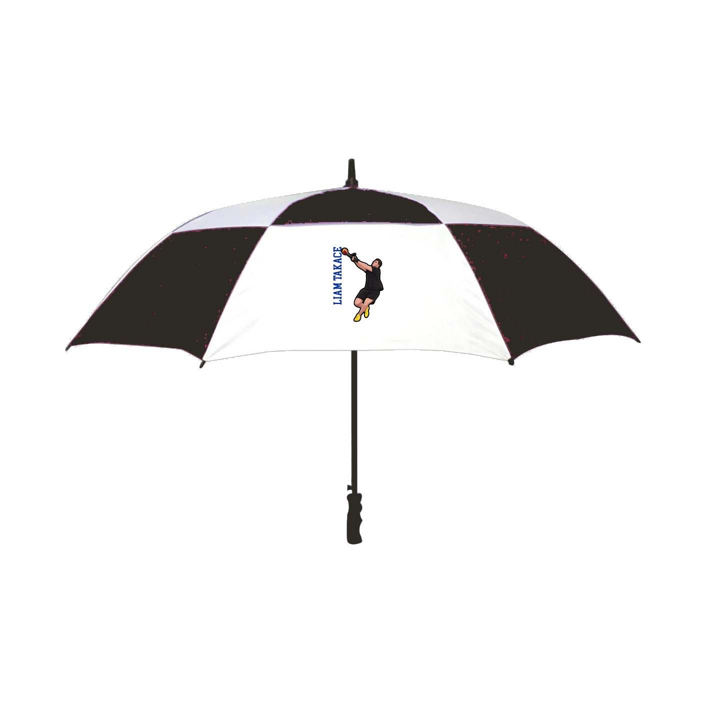 Golf Umbrella — Name Vertical in Black