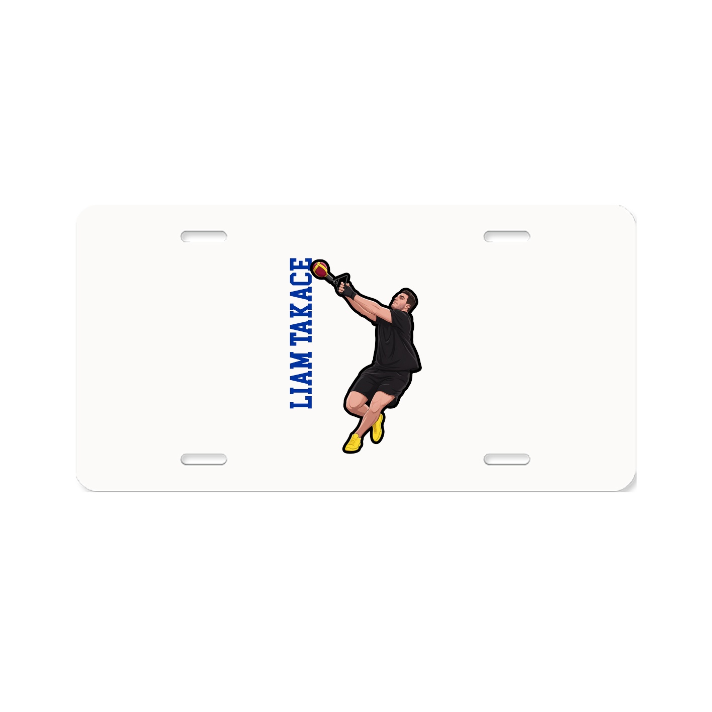 License Plate — Name Vertical in Classic