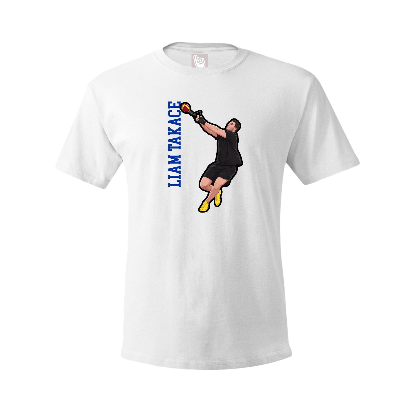 Youth Tee — Name Vertical in White