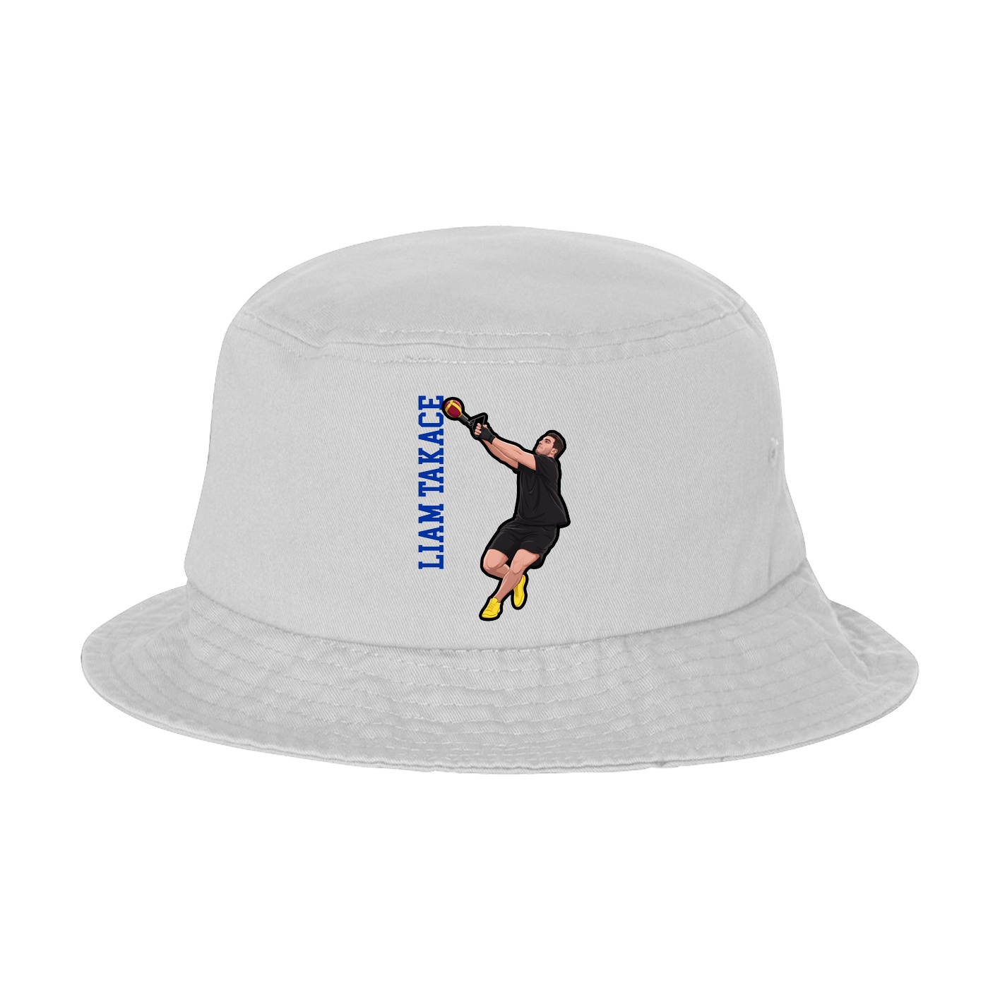 Bucket Cap — Name Vertical in White