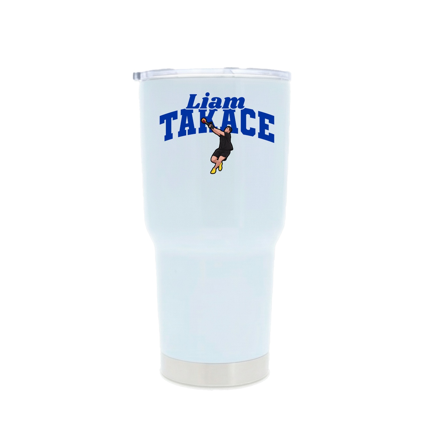 30oz Stainless Steel Tumbler — Signature Arch in White