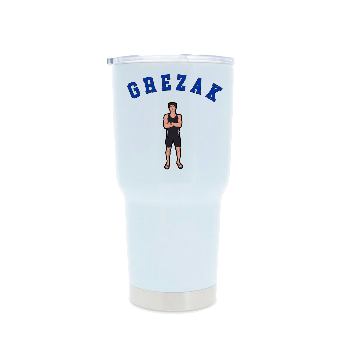 30oz Stainless Steel Tumbler — Shirsey Arch in White