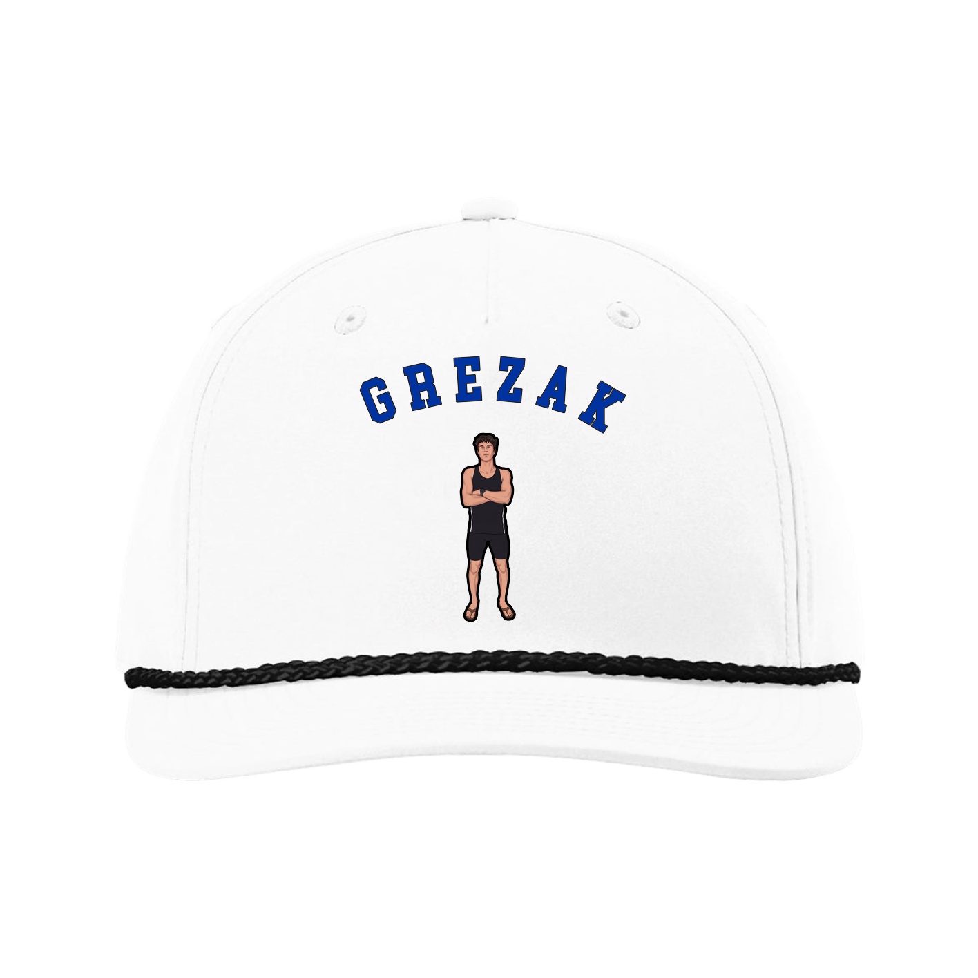 Five-Panel Classic Rope Cap — Shirsey Arch in White