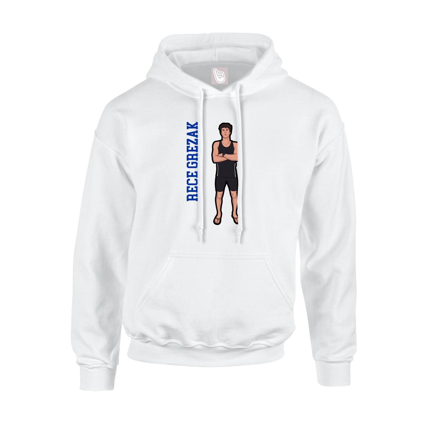 Youth Hoodie — Name Vertical in White