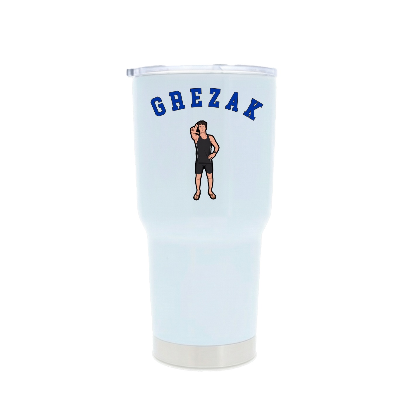 30oz Stainless Steel Tumbler — Shirsey Arch in White
