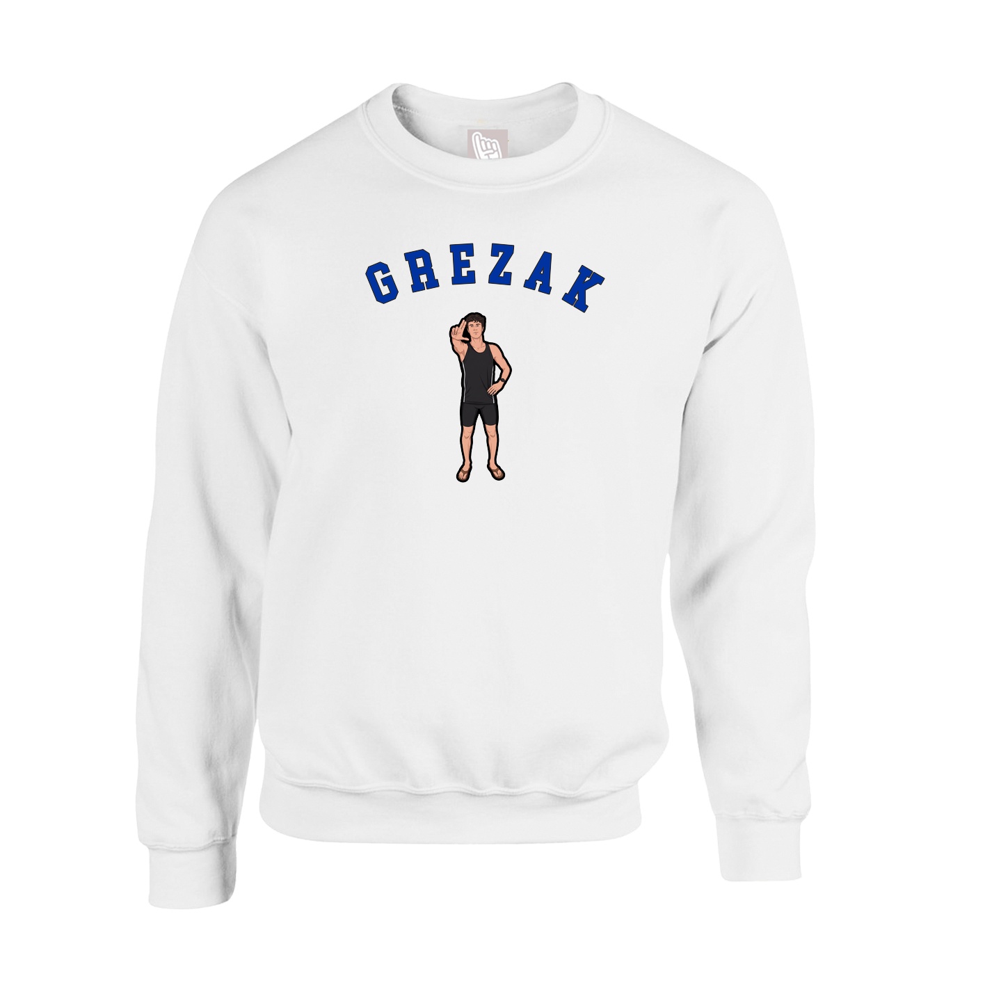 Fleece Crew — Shirsey Arch in White