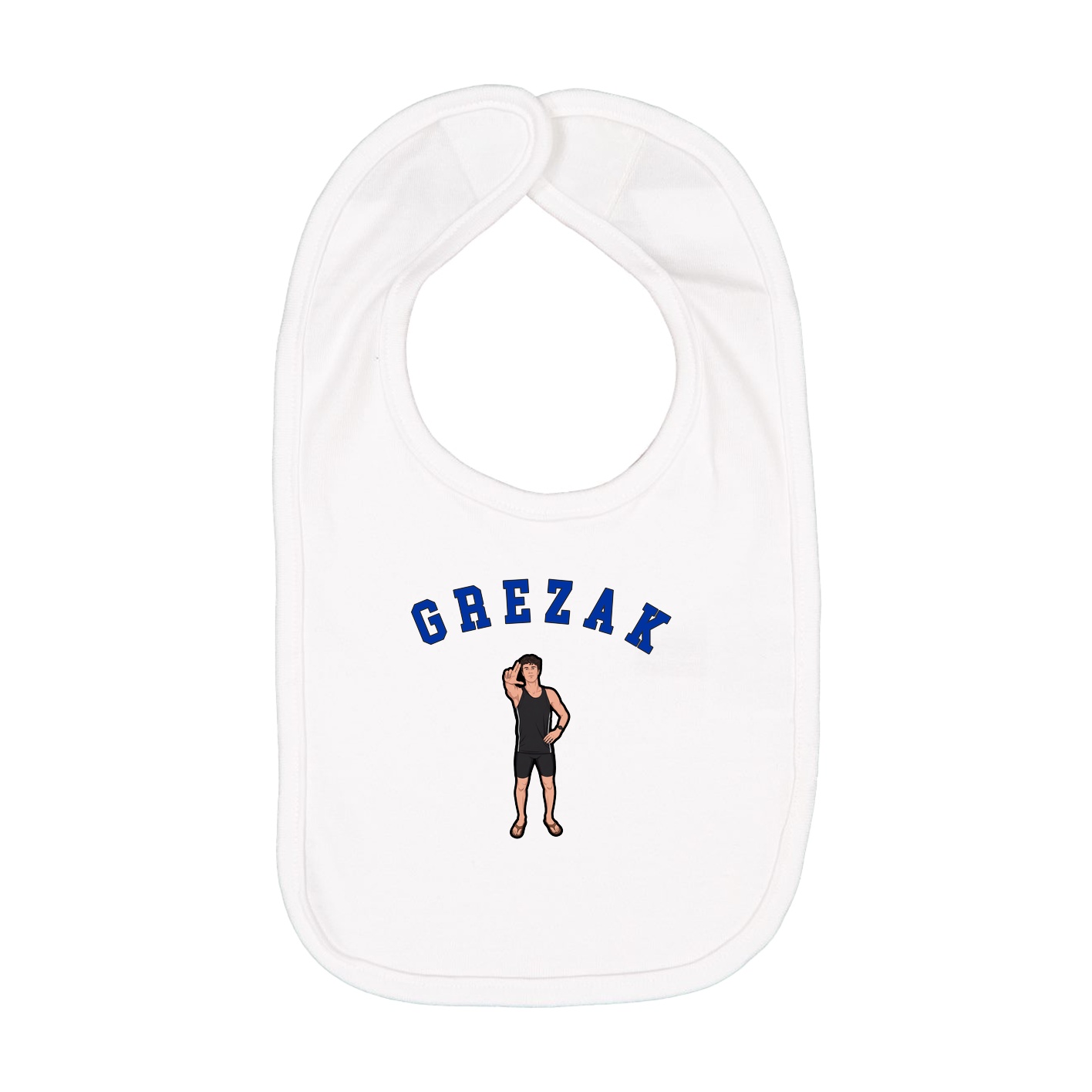 Infant Bib — Shirsey Arch in White