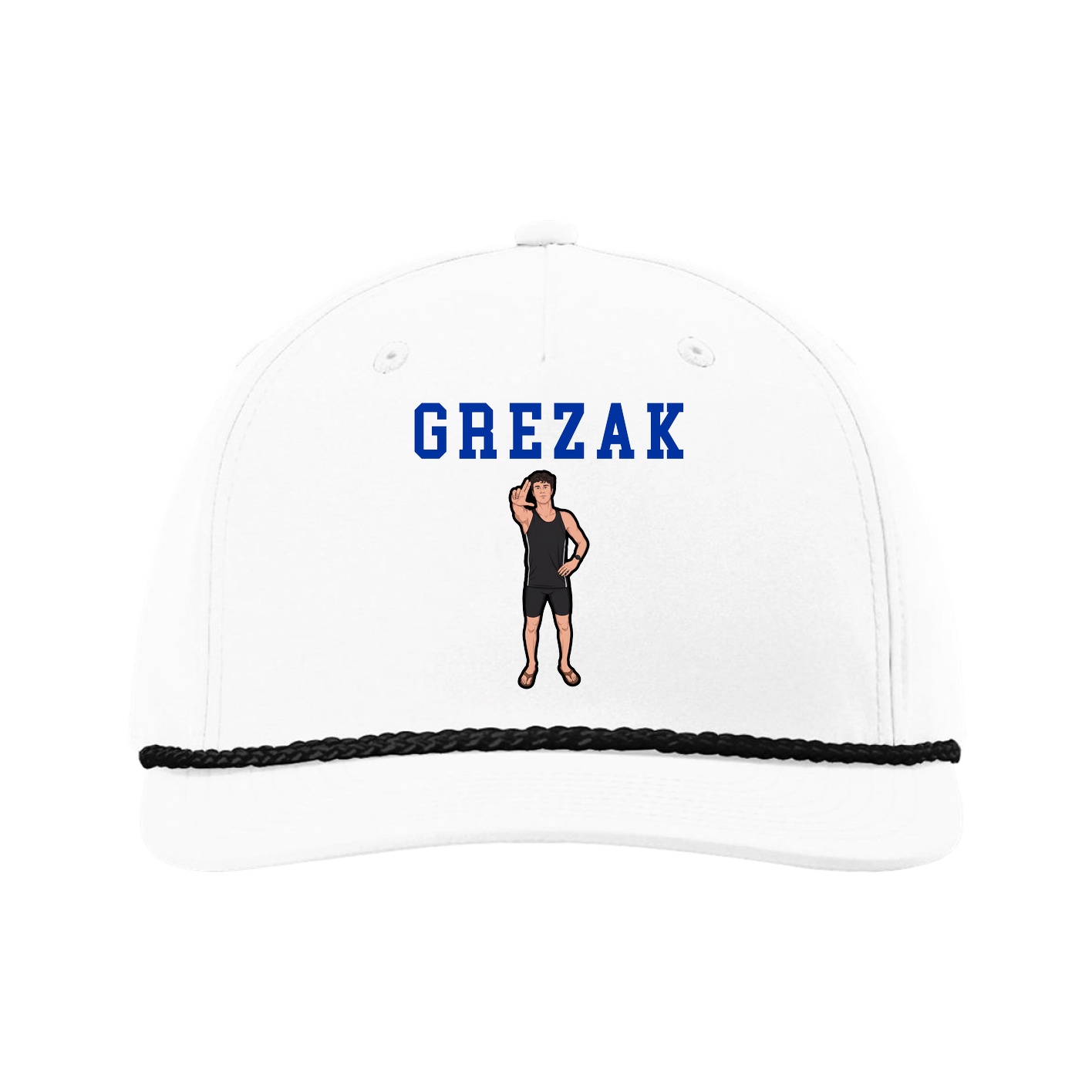 Five-Panel Classic Rope Cap — Shirsey in White