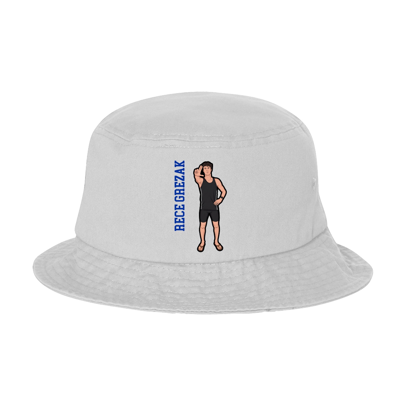 Bucket Cap — Name Vertical in White