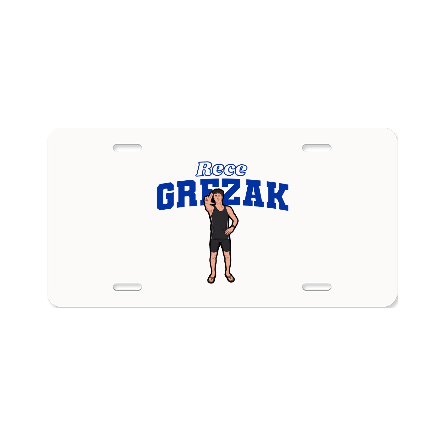 License Plate — Name Arch in Classic