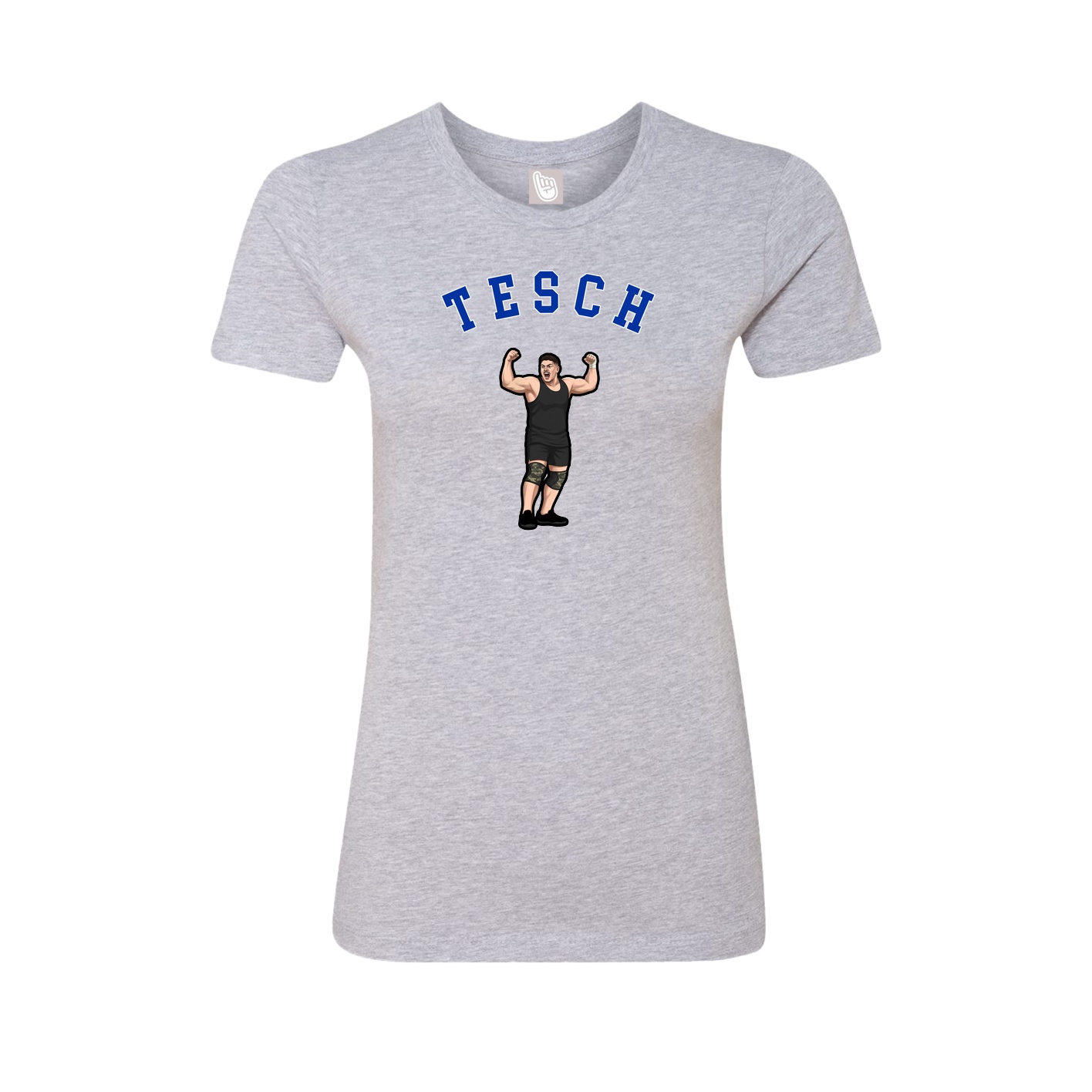 Fitted Women's Tee — Shirsey Arch in Grey