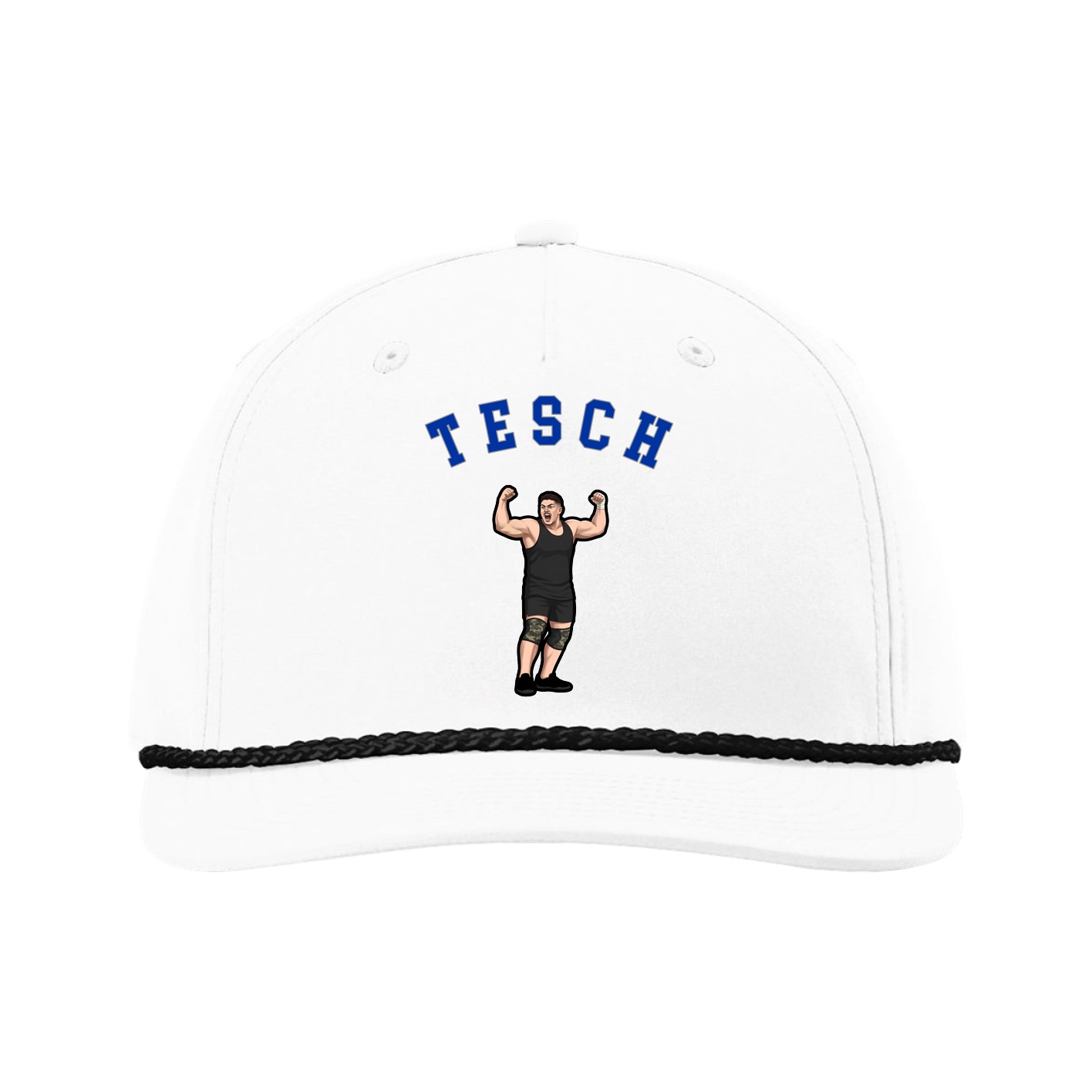 Five-Panel Classic Rope Cap — Shirsey Arch in White