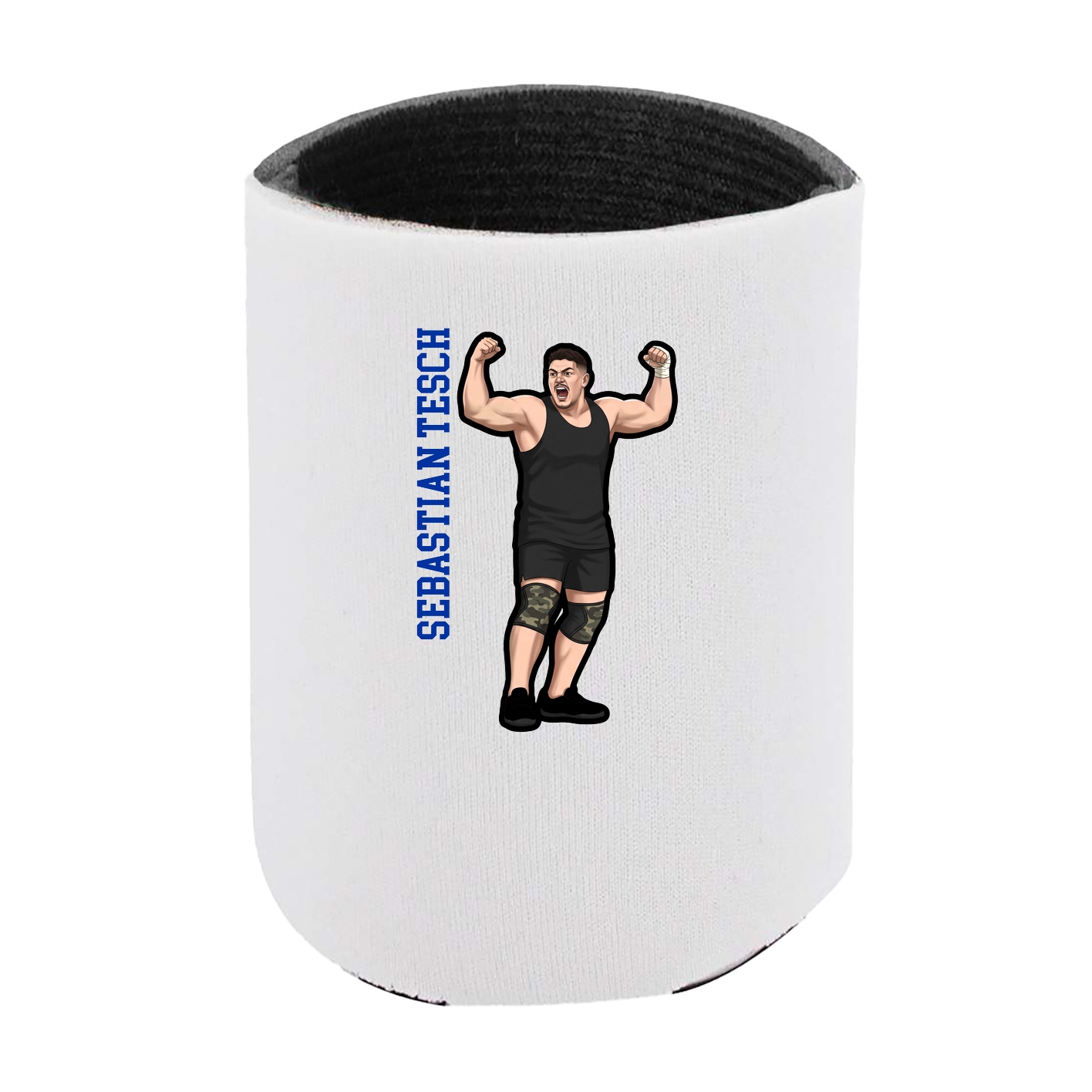 Can Holder — Name Vertical in White