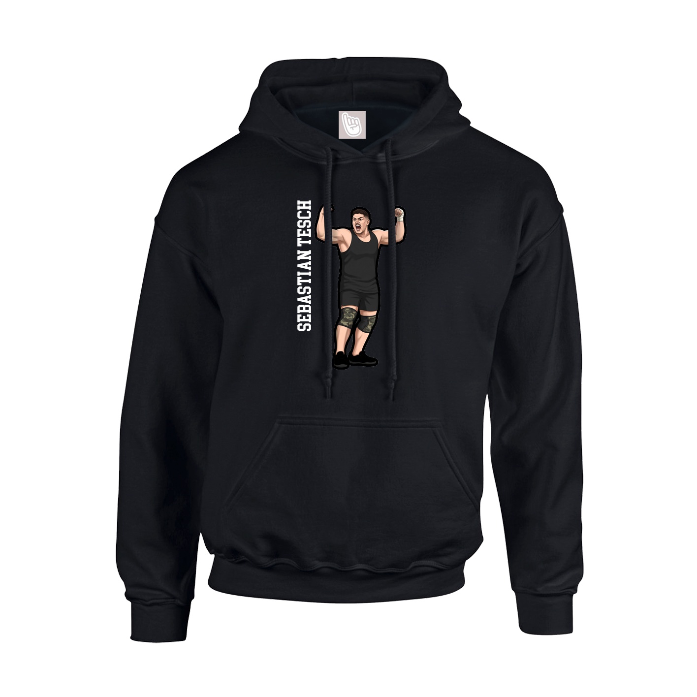 Youth Hoodie — Name Vertical in Black
