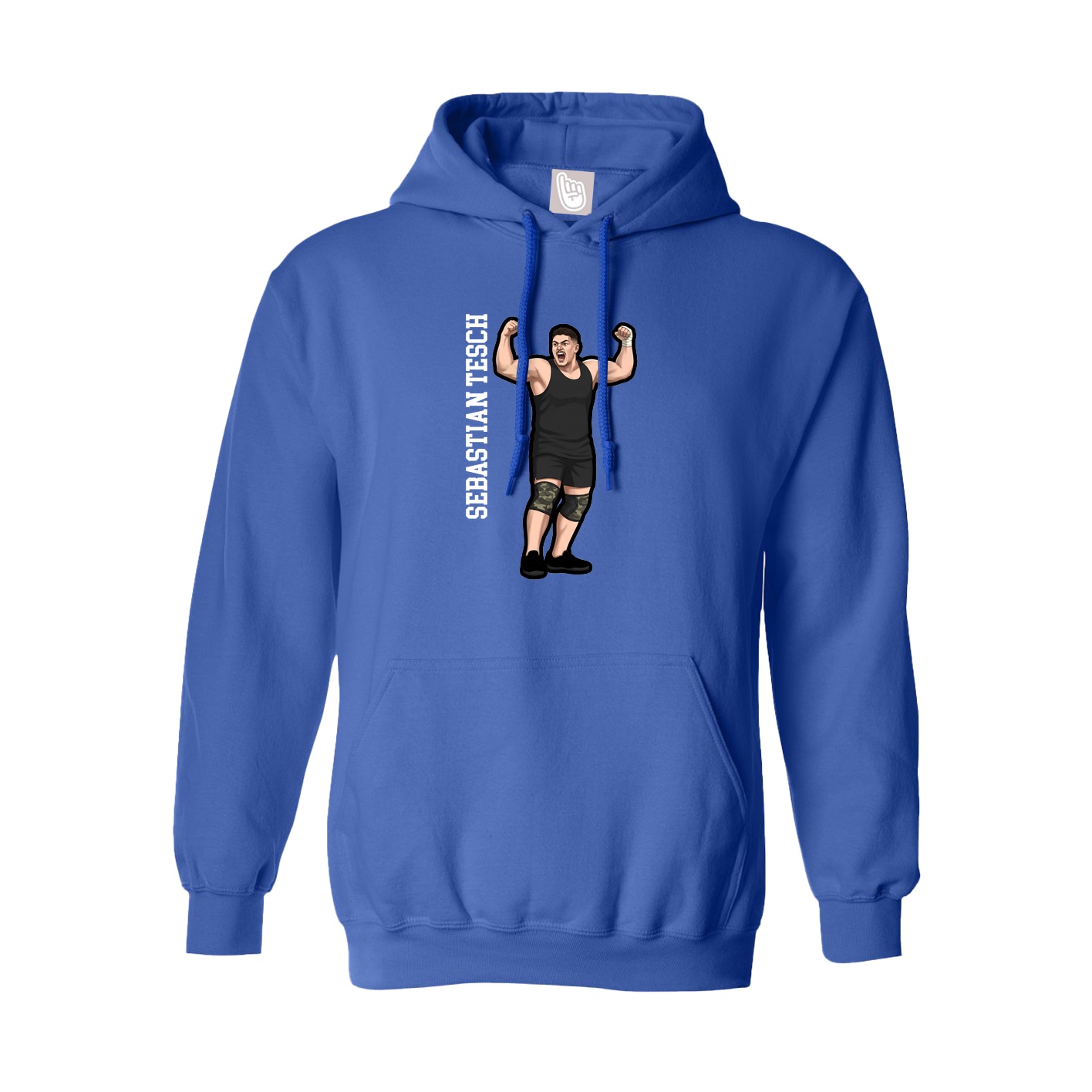Youth Hoodie — Name Vertical in Royal