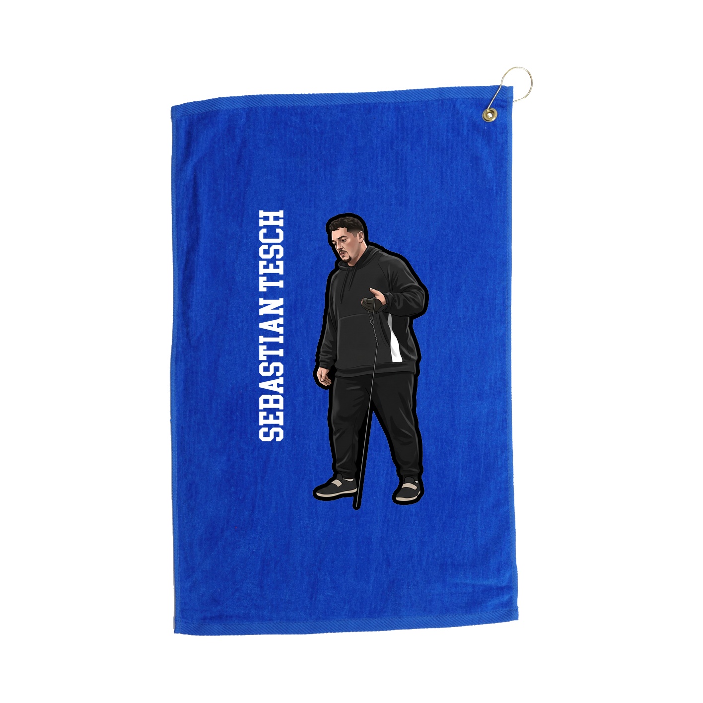Golf Towel — Name Vertical in Royal