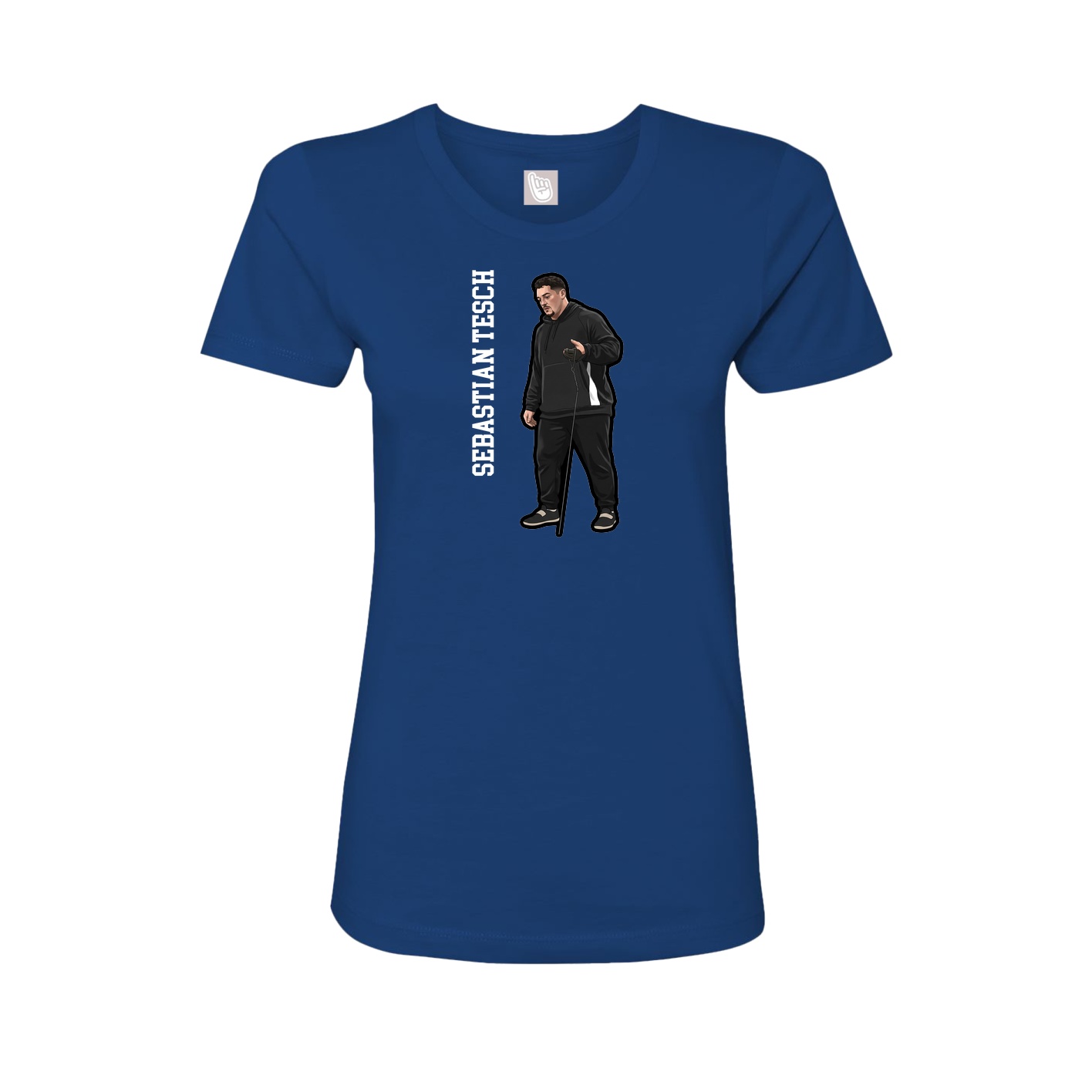Womens Tee — Name Vertical in Royal