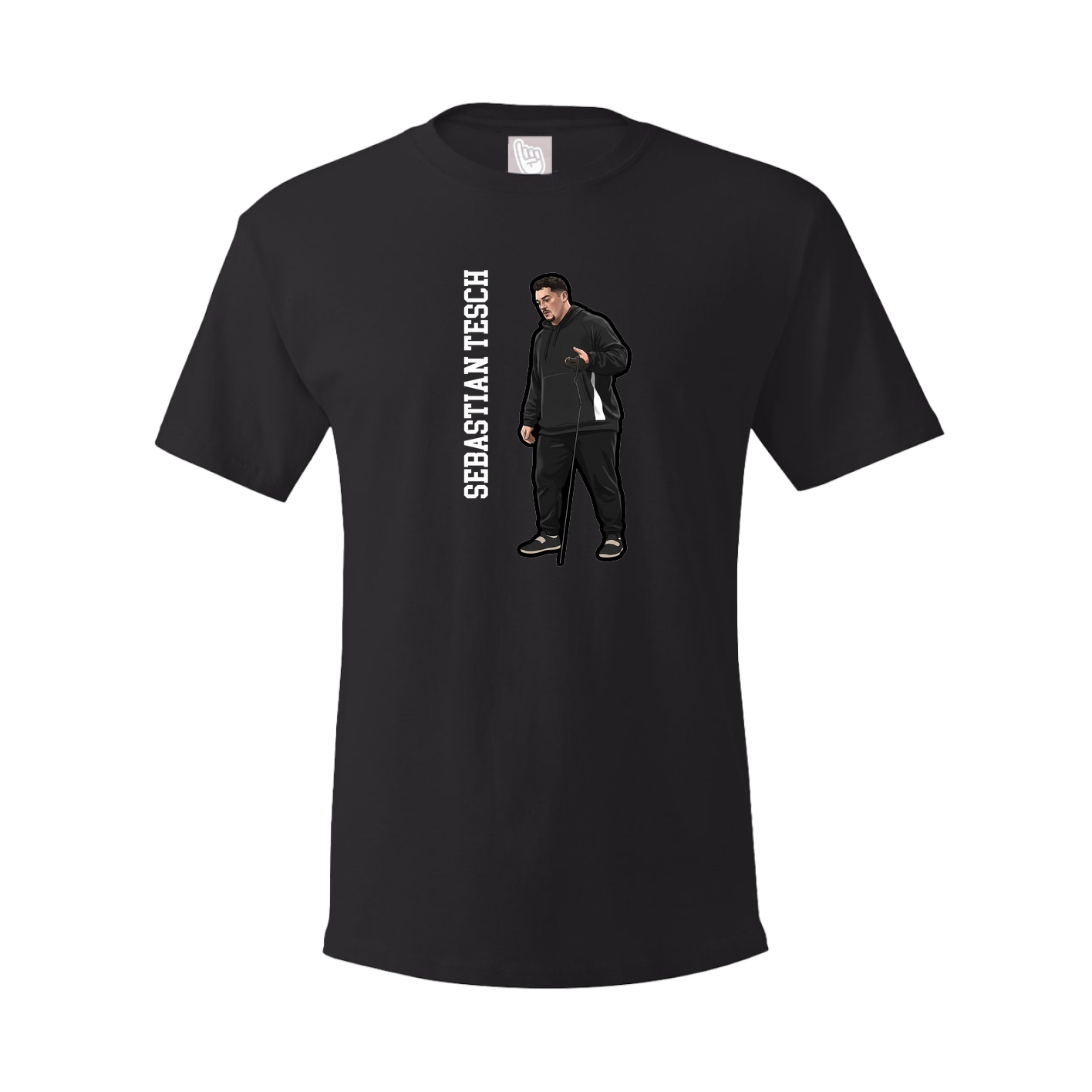 Youth Tee — Name Vertical in Black