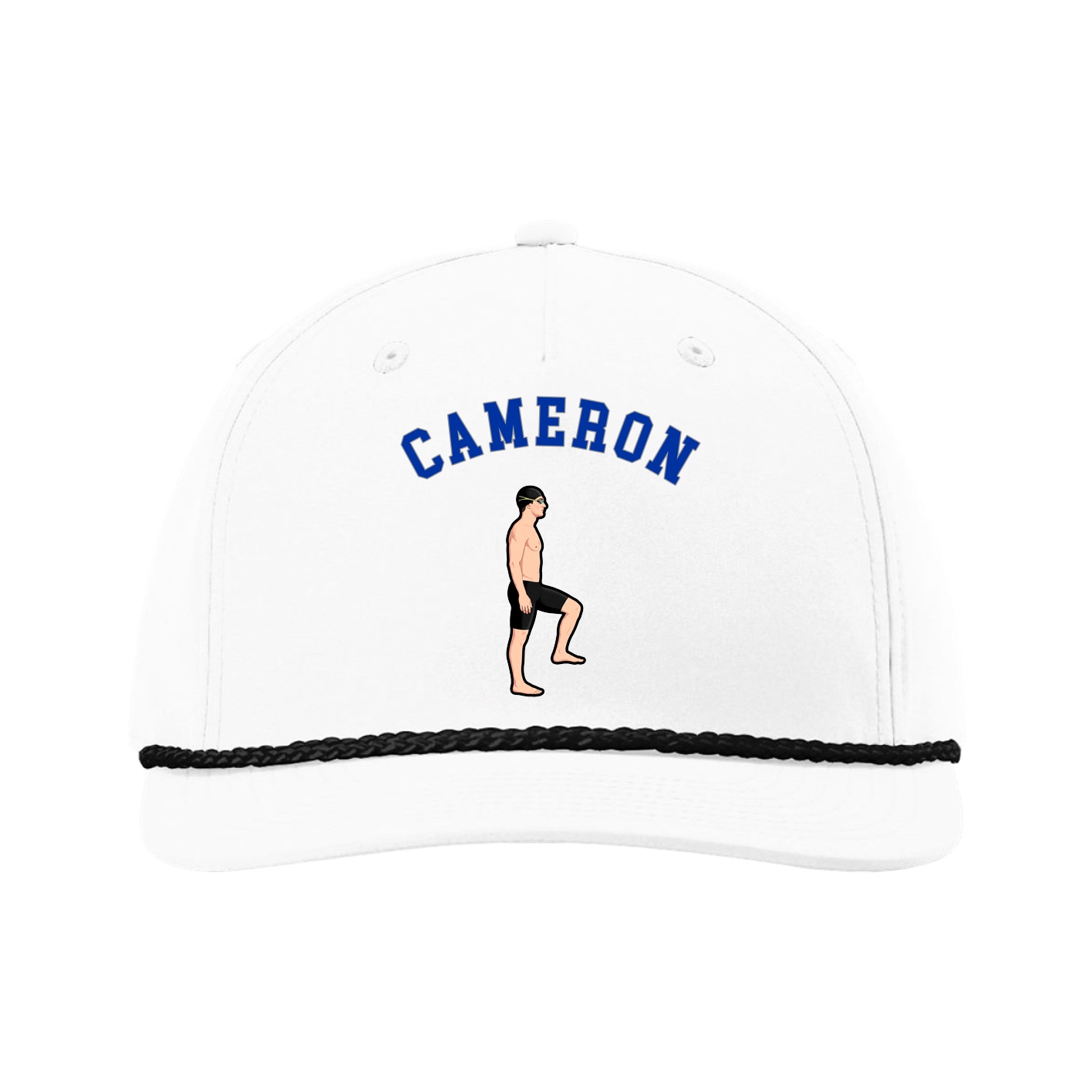 Five-Panel Classic Rope Cap — Shirsey Arch in White