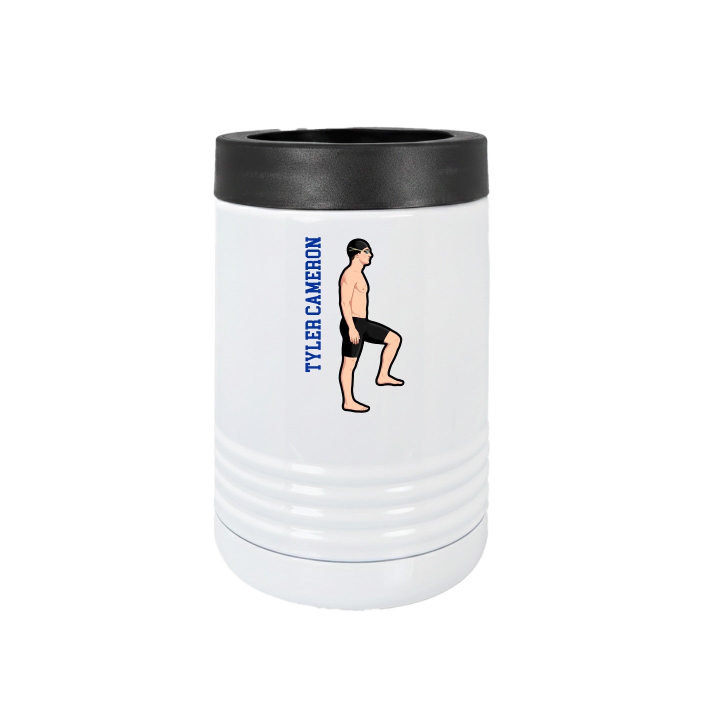 Beverage Holder — Name Vertical in White