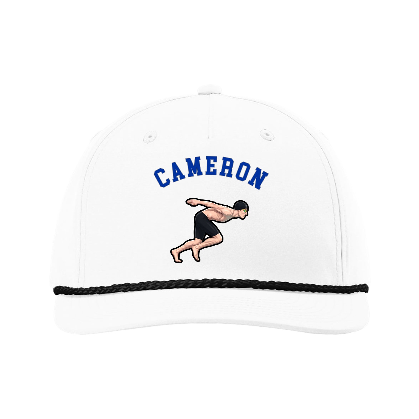 Five-Panel Classic Rope Cap — Shirsey Arch in White