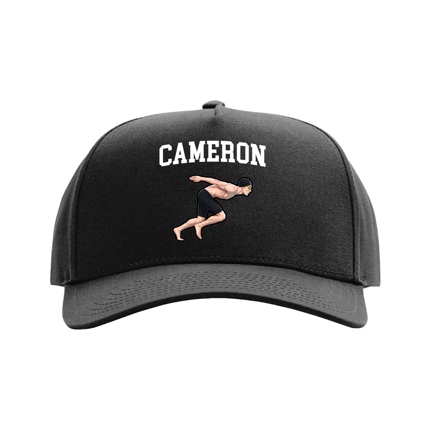 Full Fabric Five-Panel Champ Cap — Shirsey in Black
