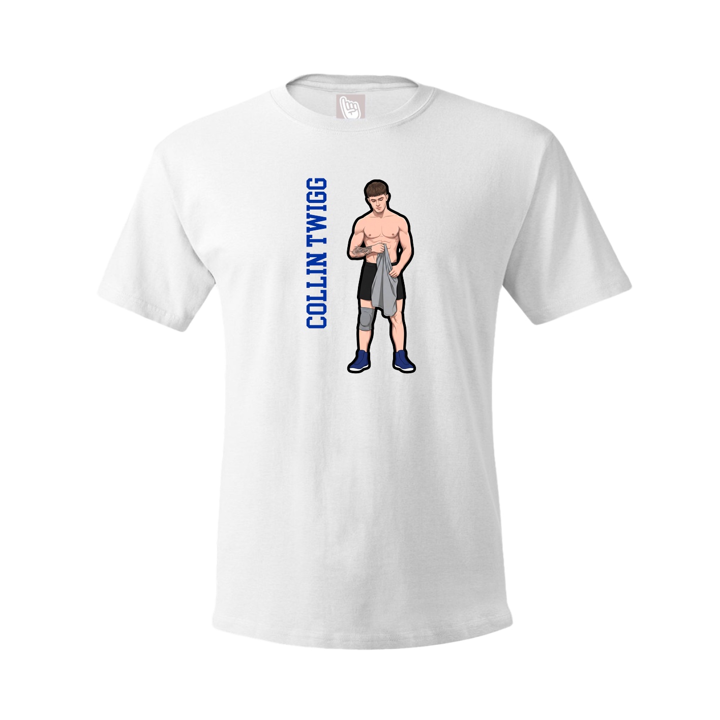 Youth Tee — Name Vertical in White