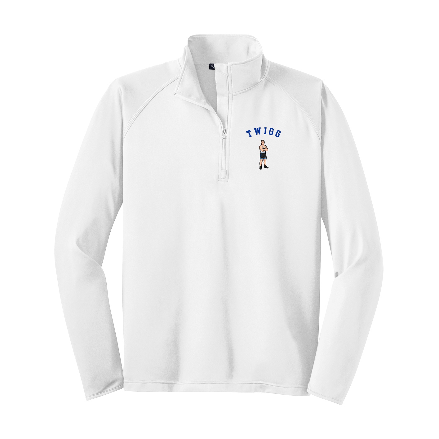 Q-Zip Pullover — Shirsey Arch in White