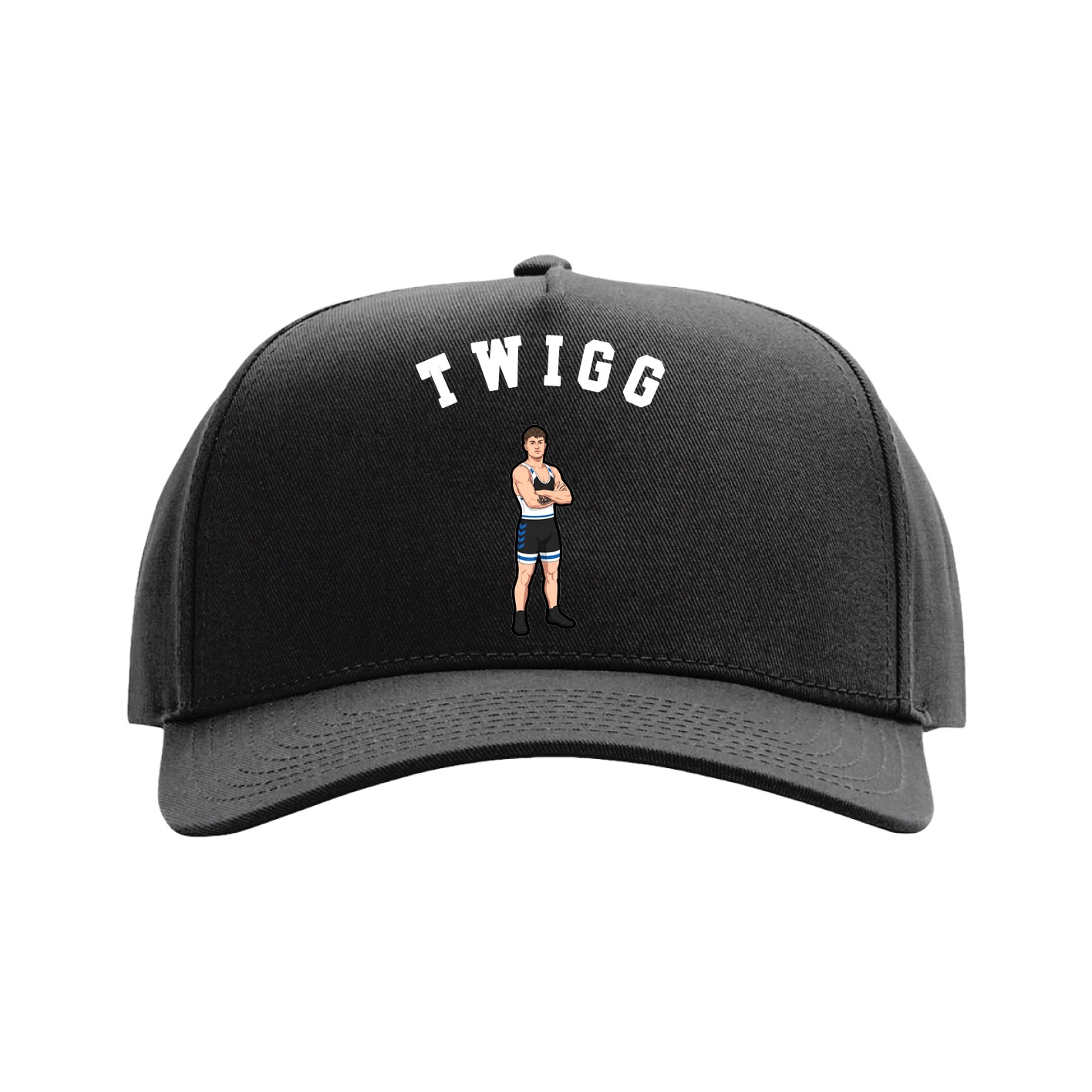 Full Fabric Five-Panel Champ Cap — Shirsey Arch in Black