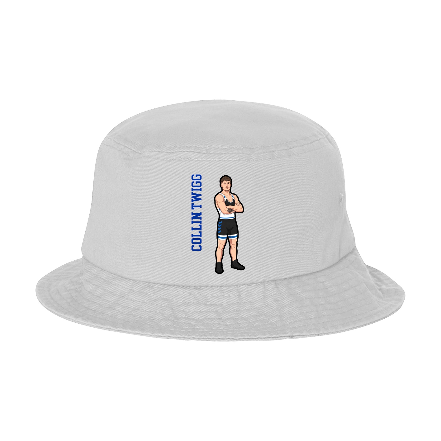 Bucket Cap — Name Vertical in White