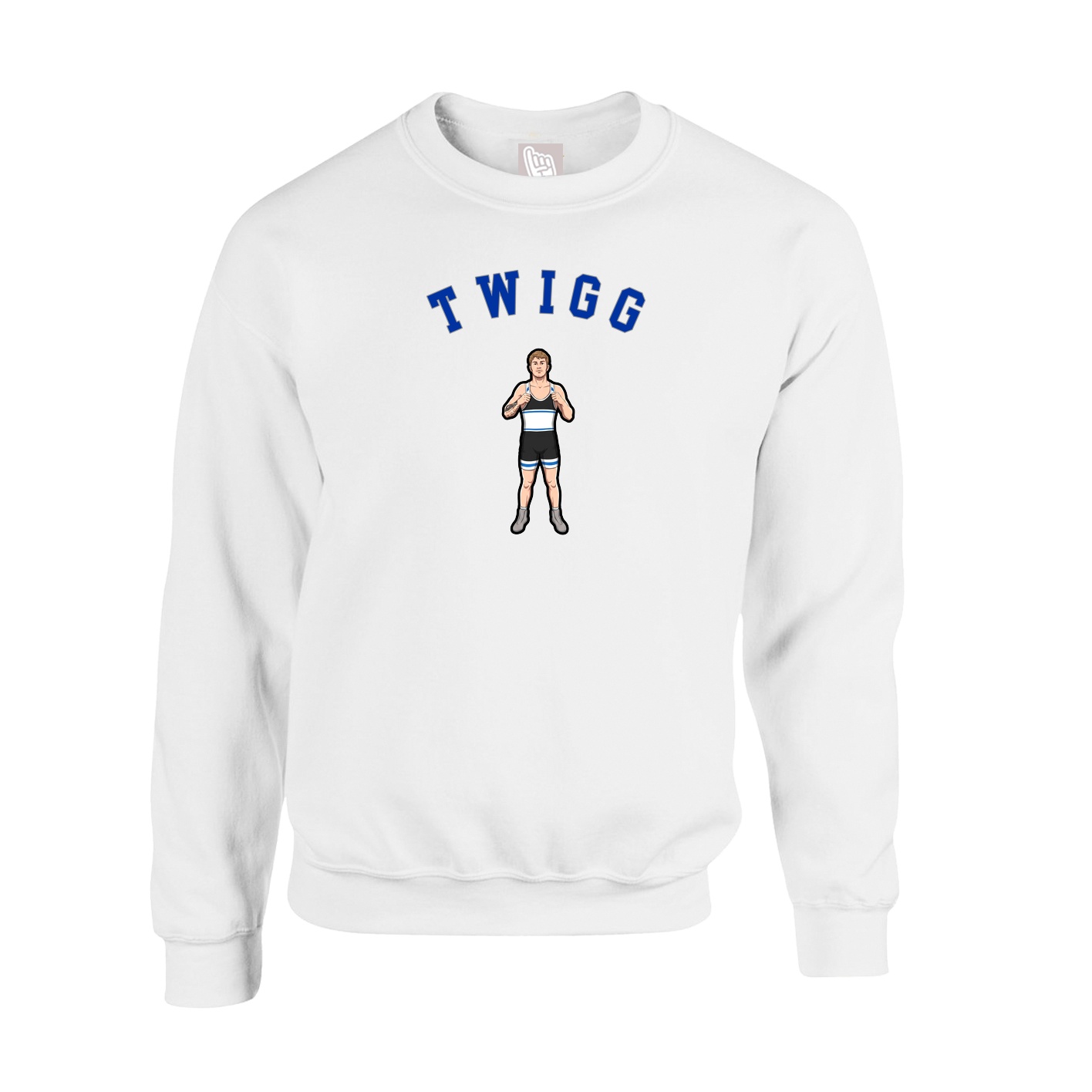 Fleece Crew — Shirsey Arch in White