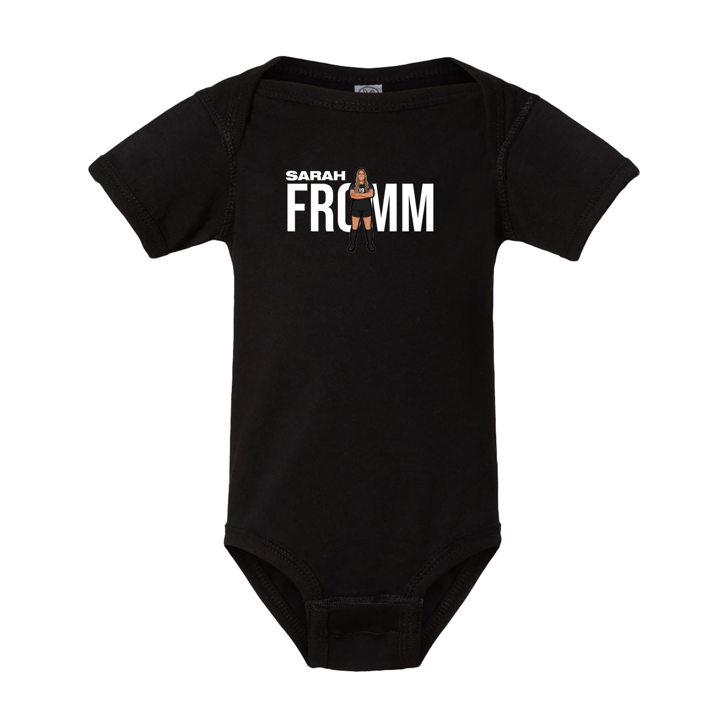 Baby Onesie — Player Name in Black