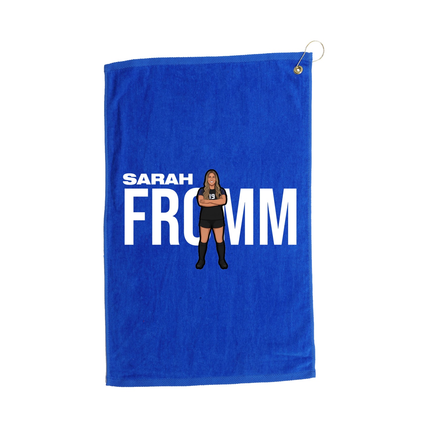 Golf Towel — Player Name in Royal