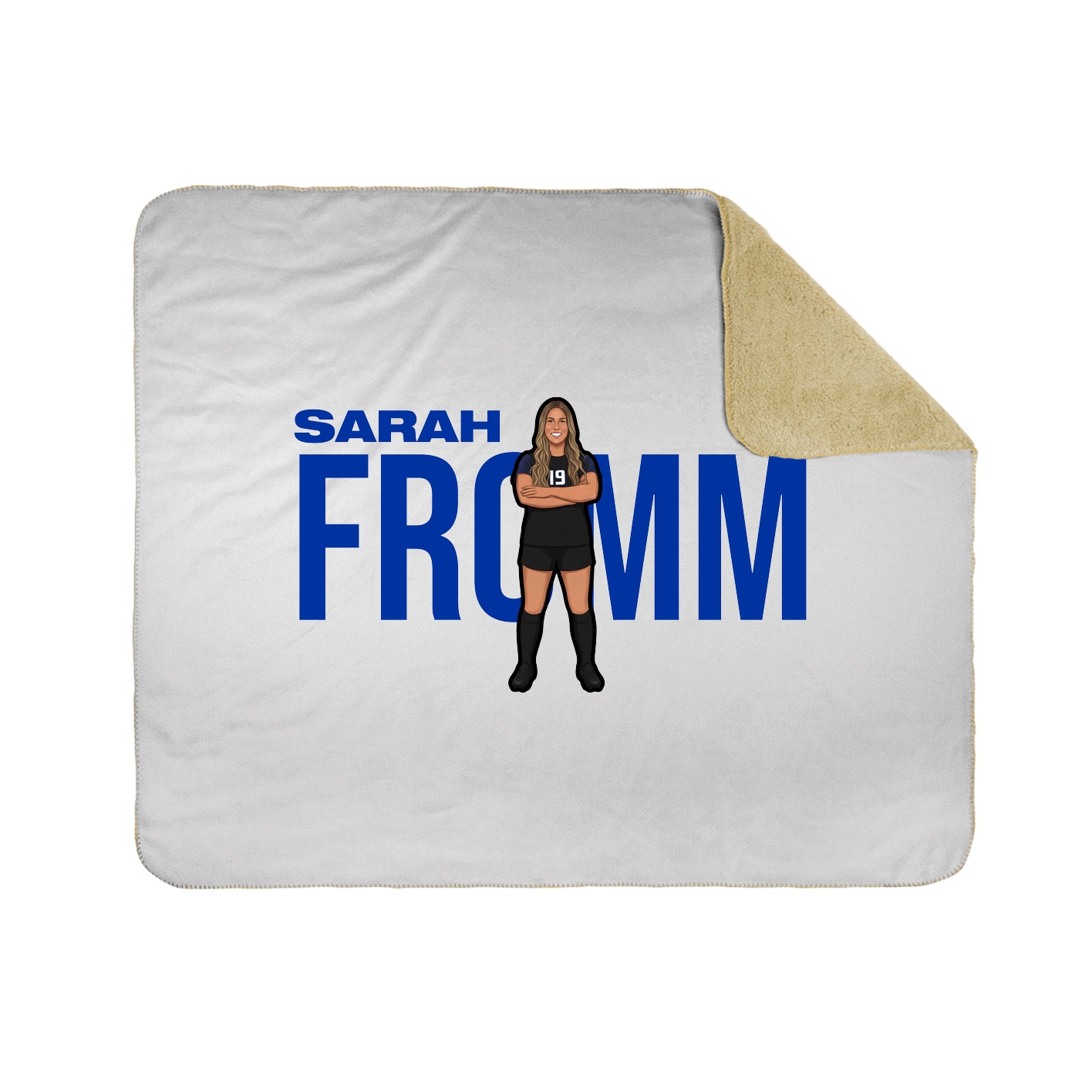 Throw Blanket — Player Name in White