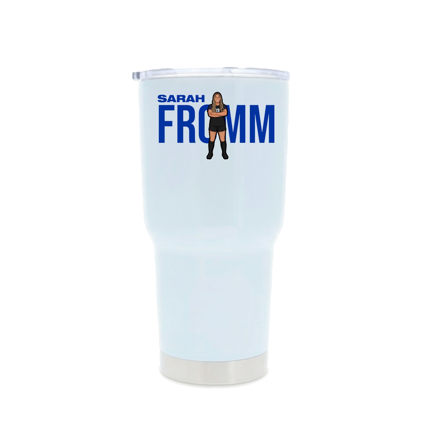 30oz Stainless Steel Tumbler — Player Name in White