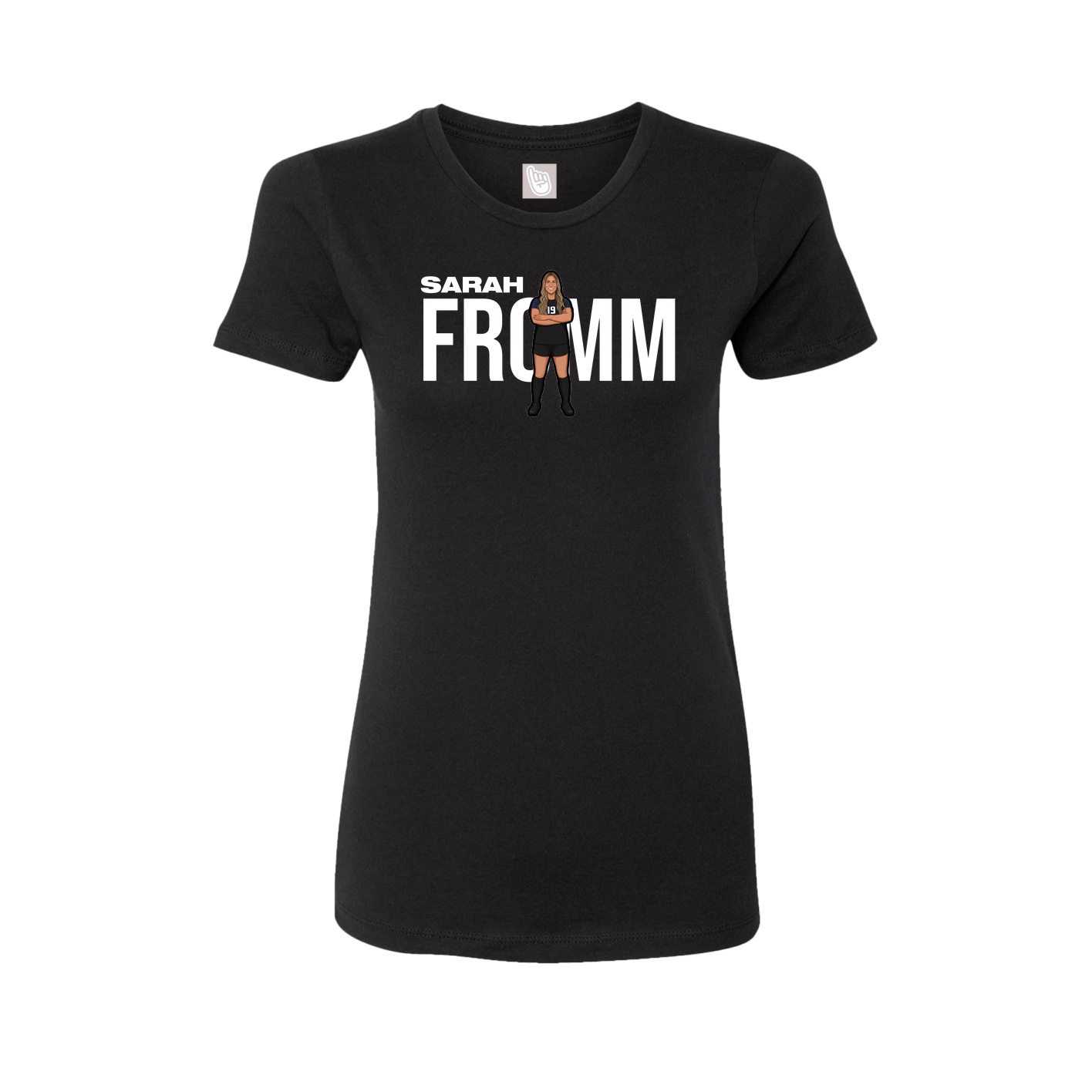 Fitted Women's Tee — Player Name in Black