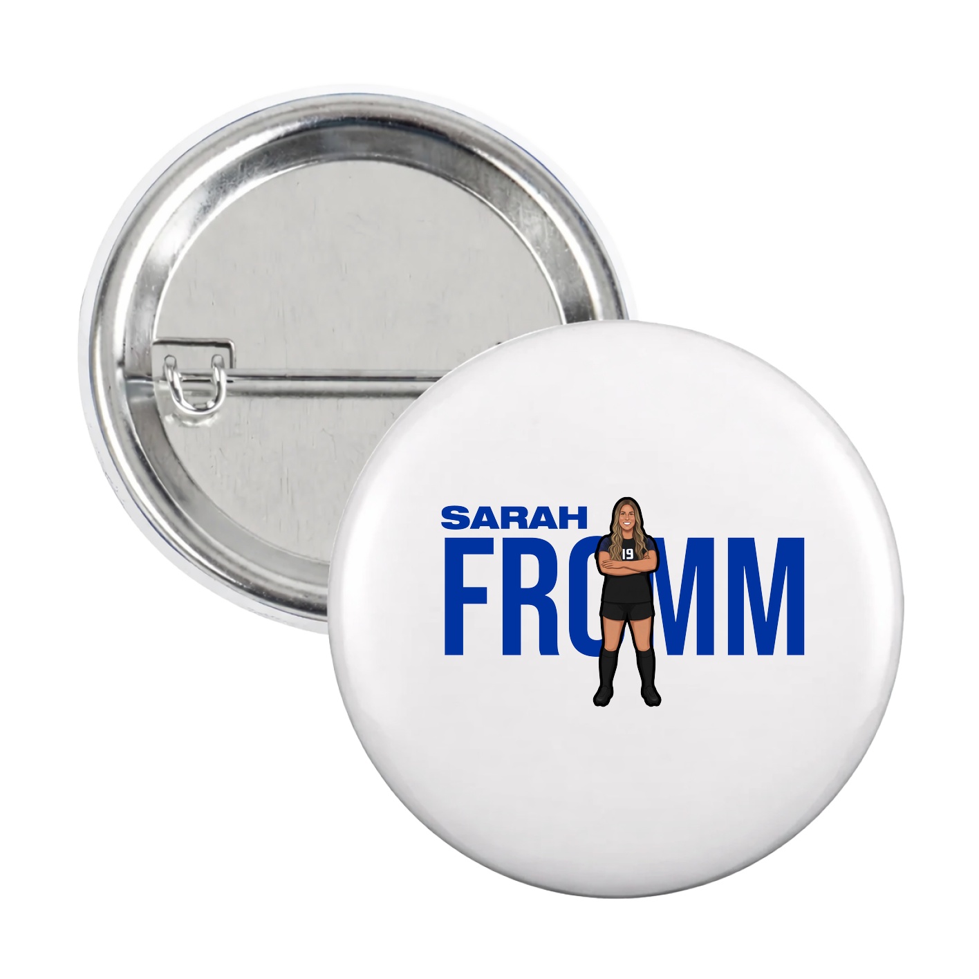 Game Day Button — Player Name in White