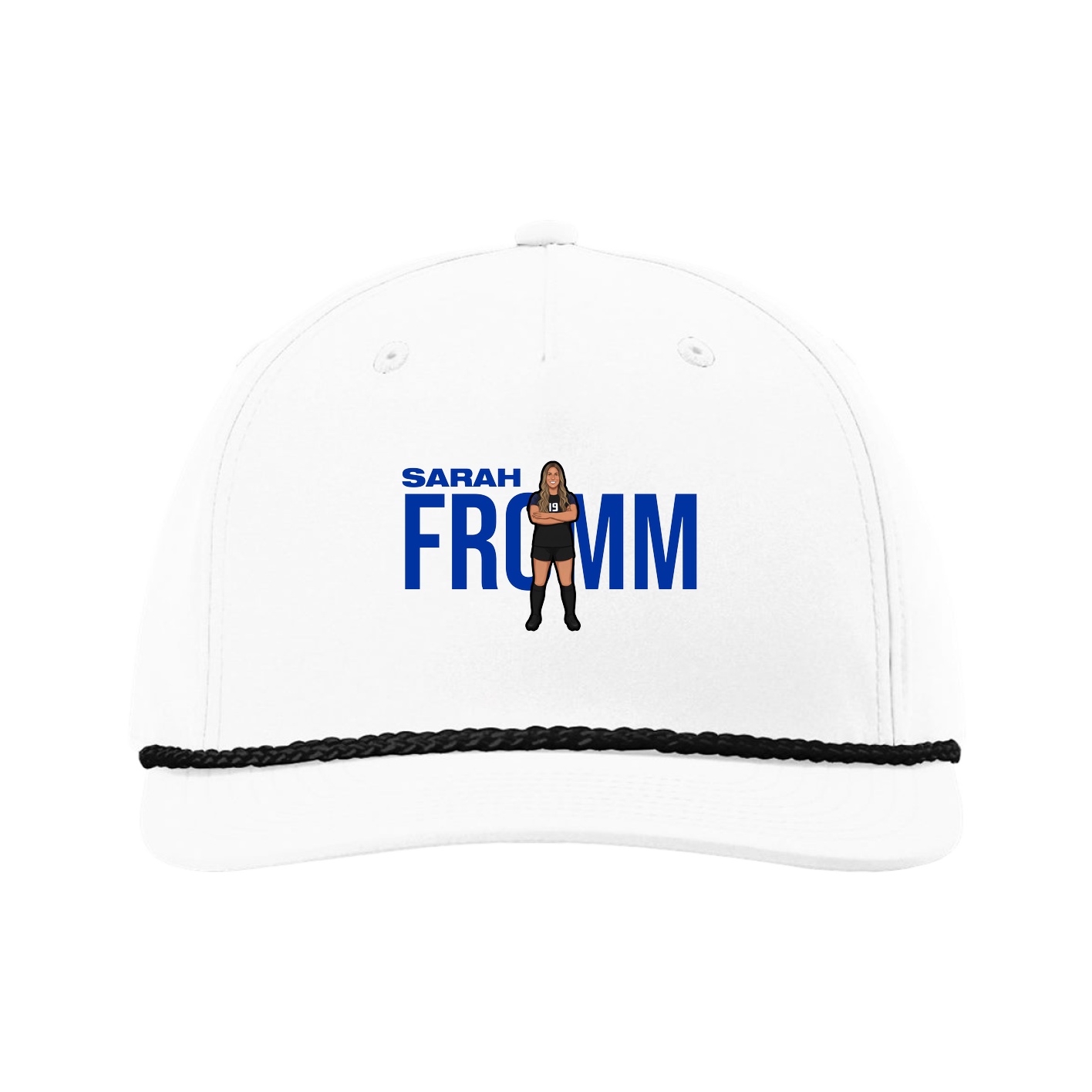 Five-Panel Classic Rope Cap — Player Name in White