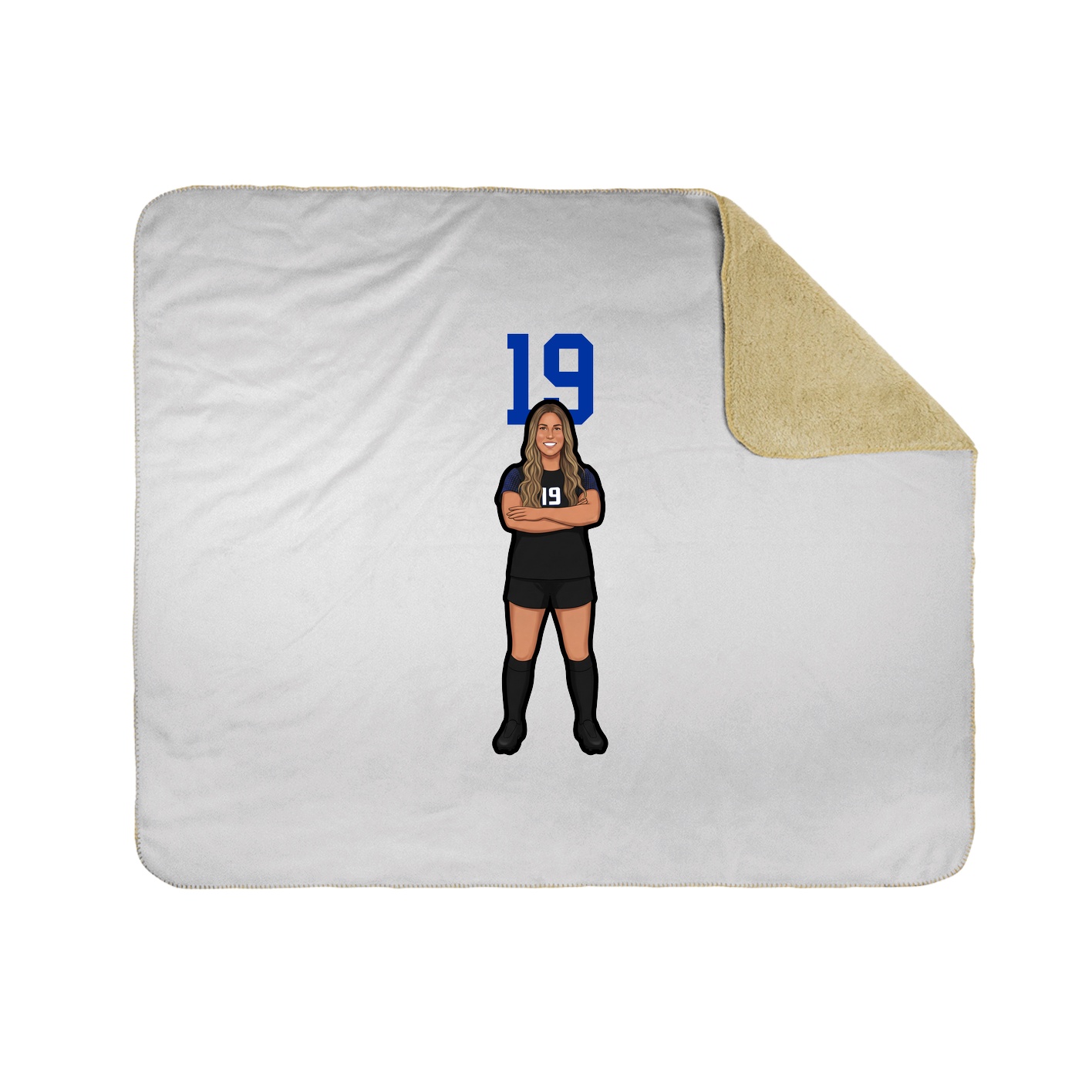 Throw Blanket — Number Top in White