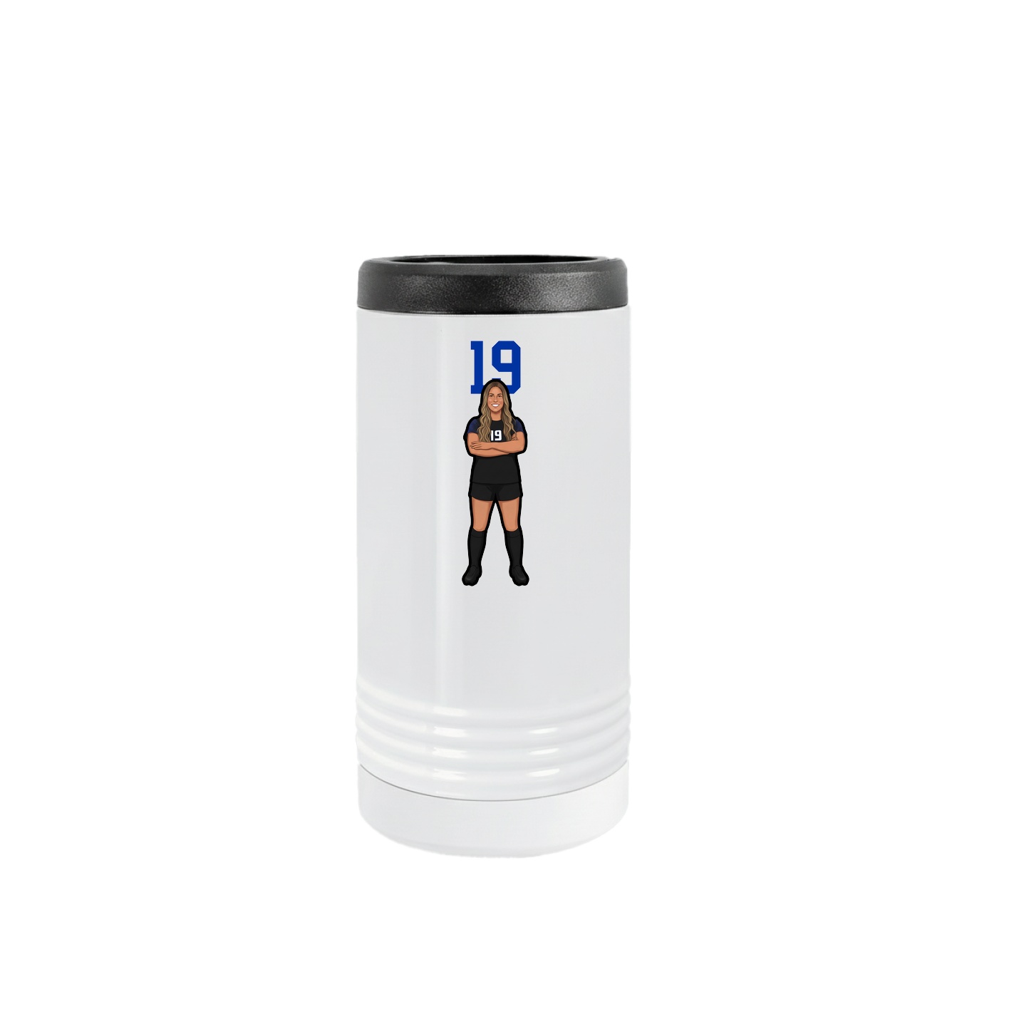 Slim Beverage Holder — Number Top in White