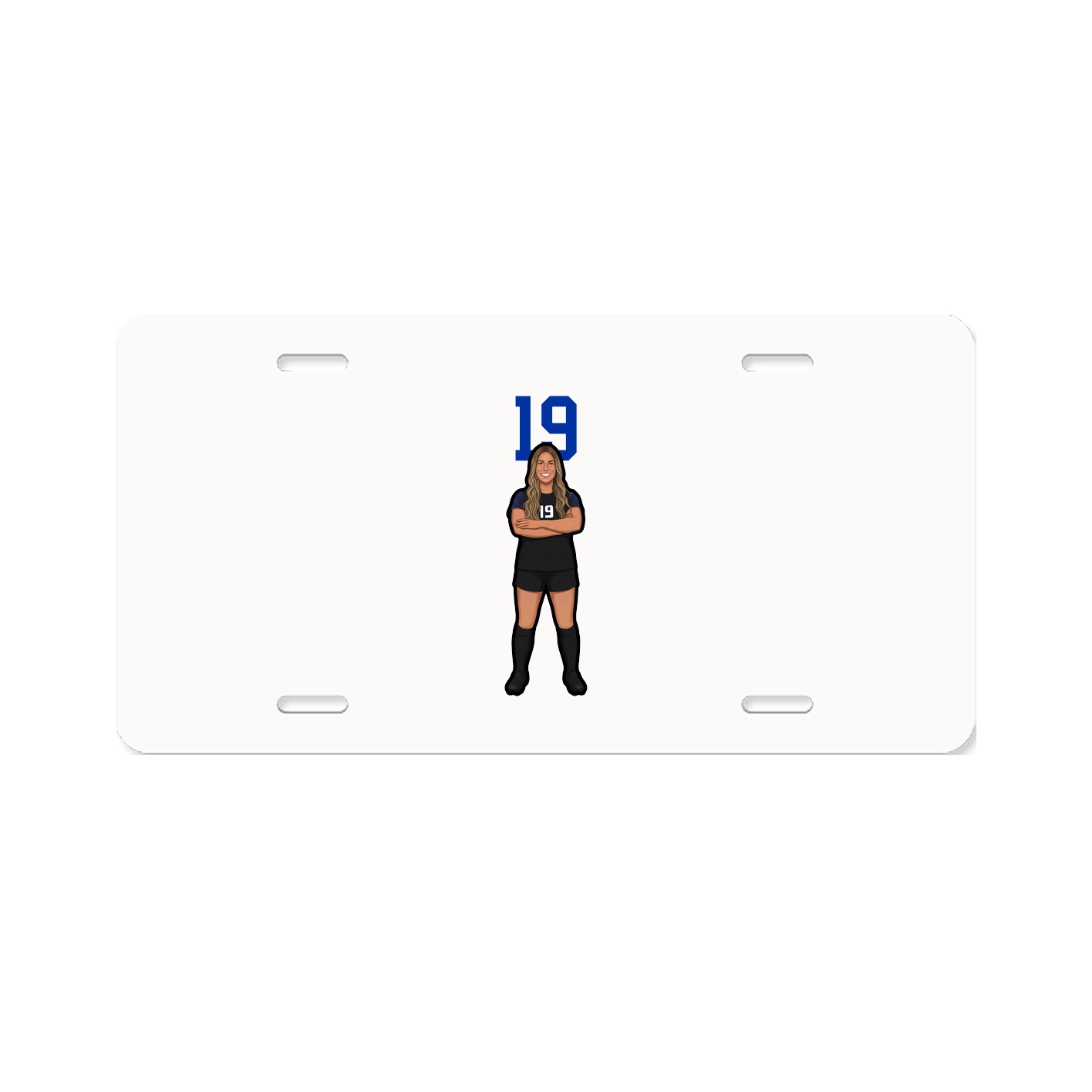 License Plate — Number Top in Classic