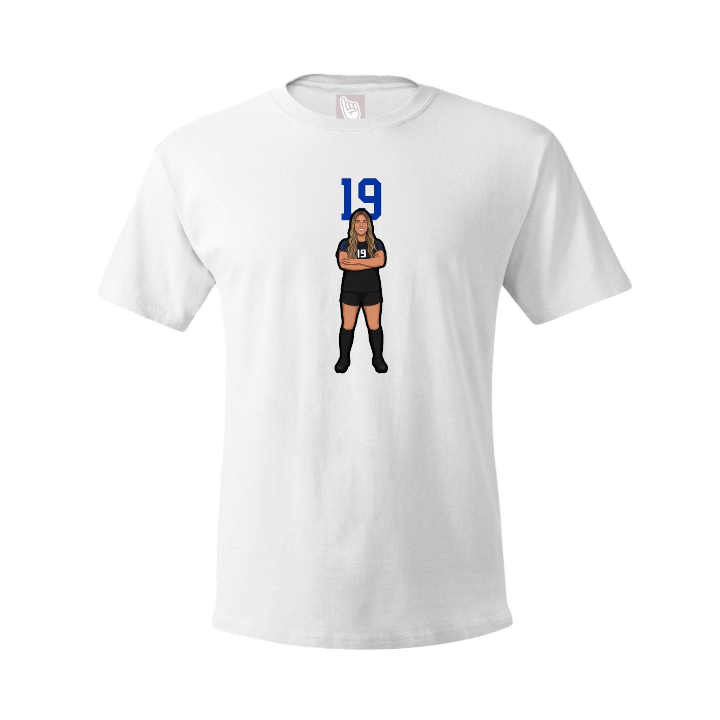 Youth Tee — Number Top in White