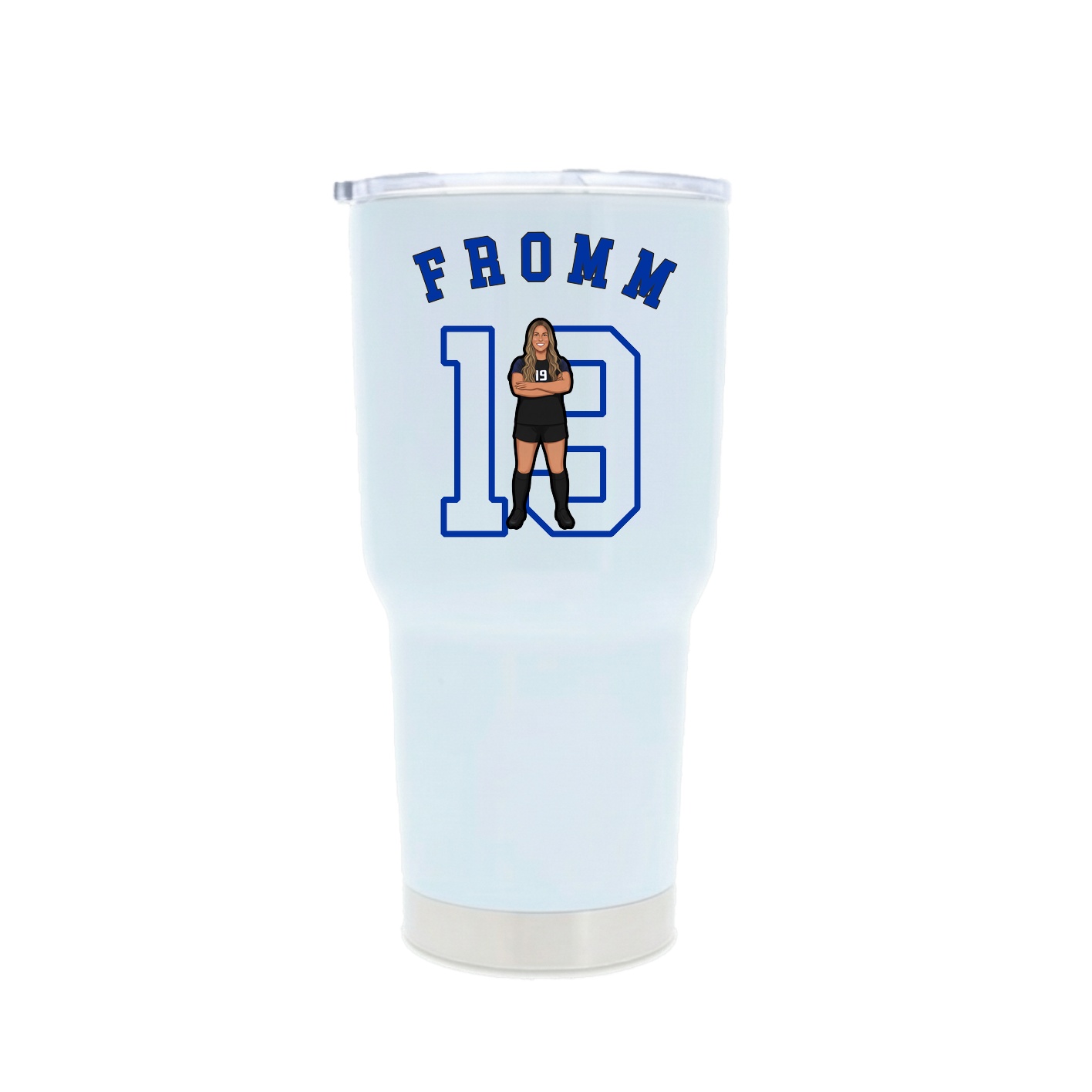 30oz Stainless Steel Tumbler — Shirsey Arch in White