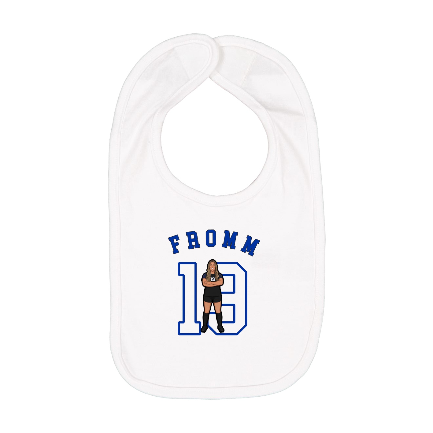 Infant Bib — Shirsey Arch in White