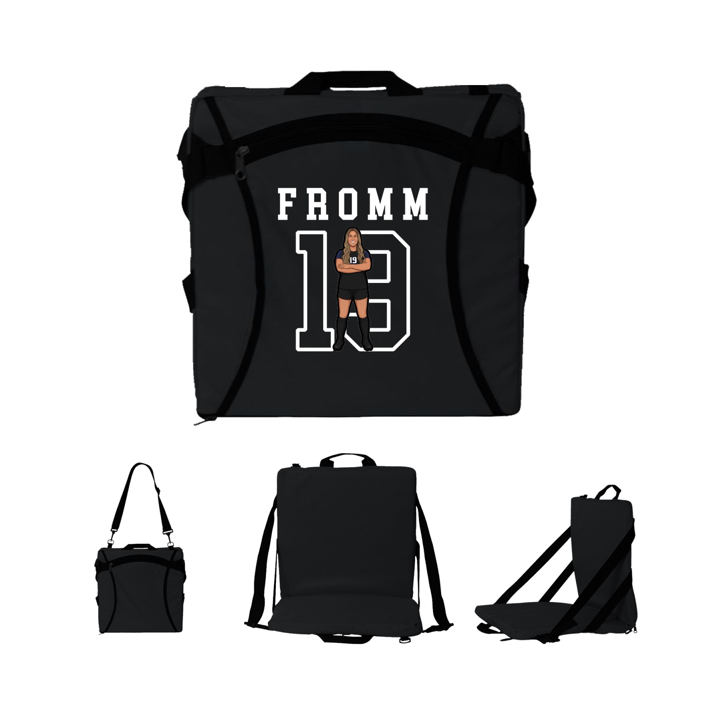 Folding Stadium Seat — Shirsey in Black