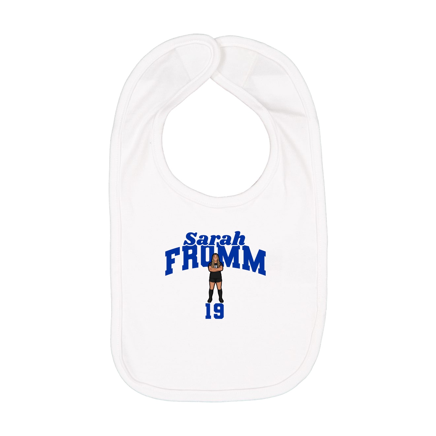 Infant Bib — Signature Arch in White